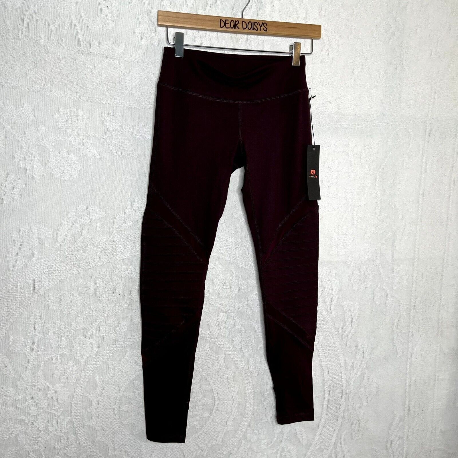 Other Mono B Purple Moto Yoga Mesh Leggings Size 26" / US 2 / IT 38 - 1 Thumbnail