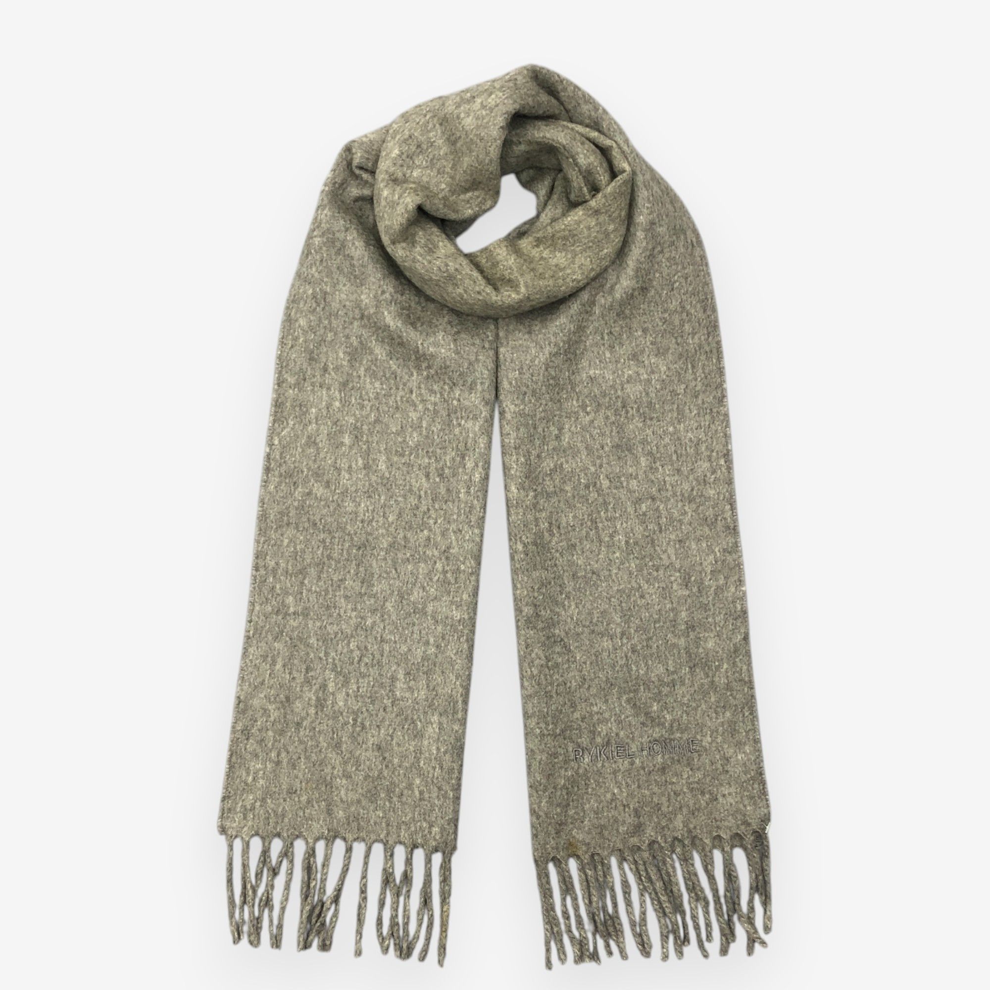 Sonia Rykiel Vintage Rykiel Homme Scarf Muffler Wool Fringe Scarves Size ONE SIZE - 1 Thumbnail