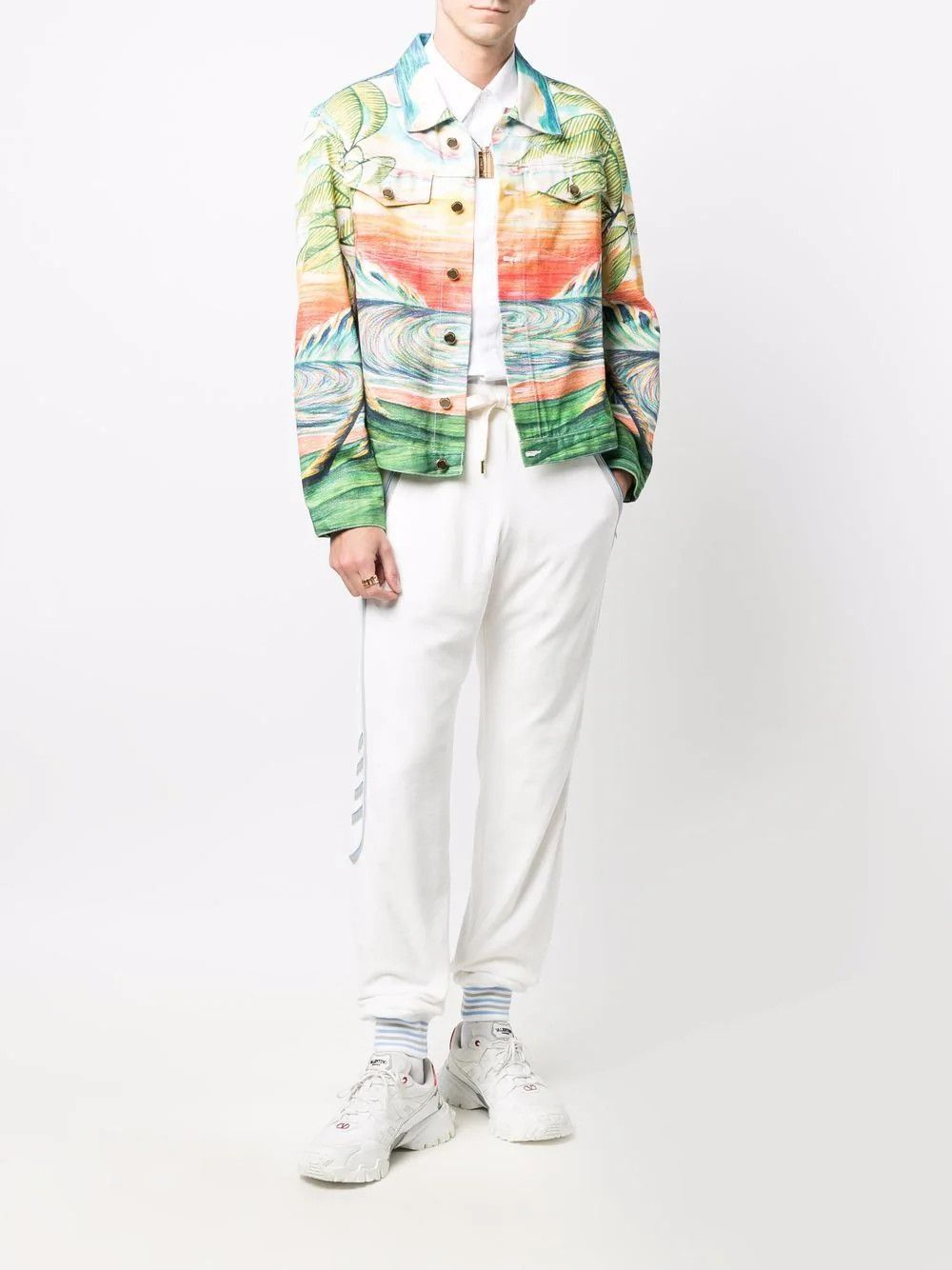 Casablanca White Racing Velour Track Pants Size US 28 / EU 44 - 4 Thumbnail
