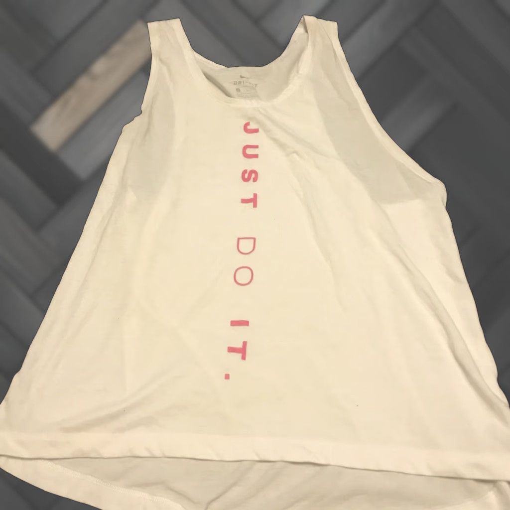 Nike Nike Dri-Fit Just Do It Tank Top Running Slate AQ5179 M White Women Size M / US 6-8 / IT 42-44 - 1 Thumbnail