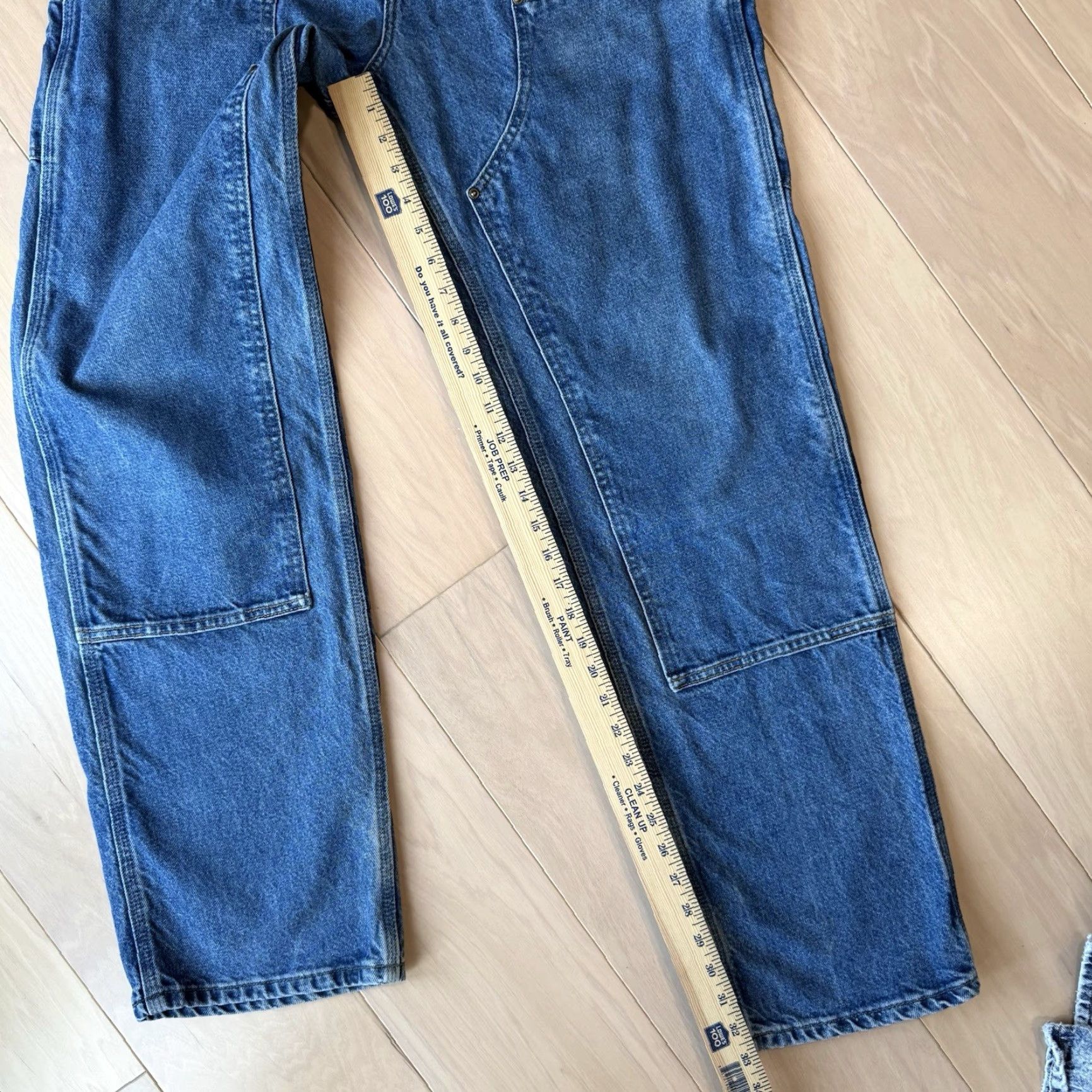 Carhartt VINTAGE Carhartt Double Knee Pants Blue Denim 31 Carhartt B17 Straight Leg Heavy Workwear 90s Mens Casual Workwear Pants Size US 31 - 7 Thumbnail