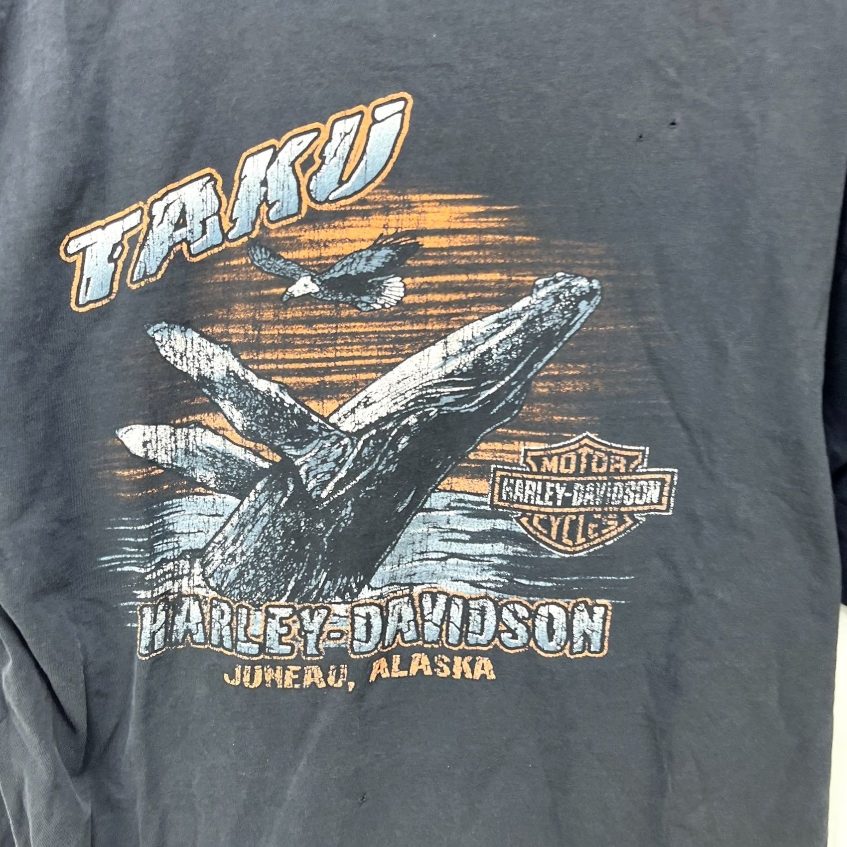 Harley Davidson VINTAGE Harley-Davidson T-Shirt 2XL Black Cotton Crew Neck Short Sleeve Mens USA 90s Western Outdoor Size US XXL / EU 58 / 5 - 6 Thumbnail
