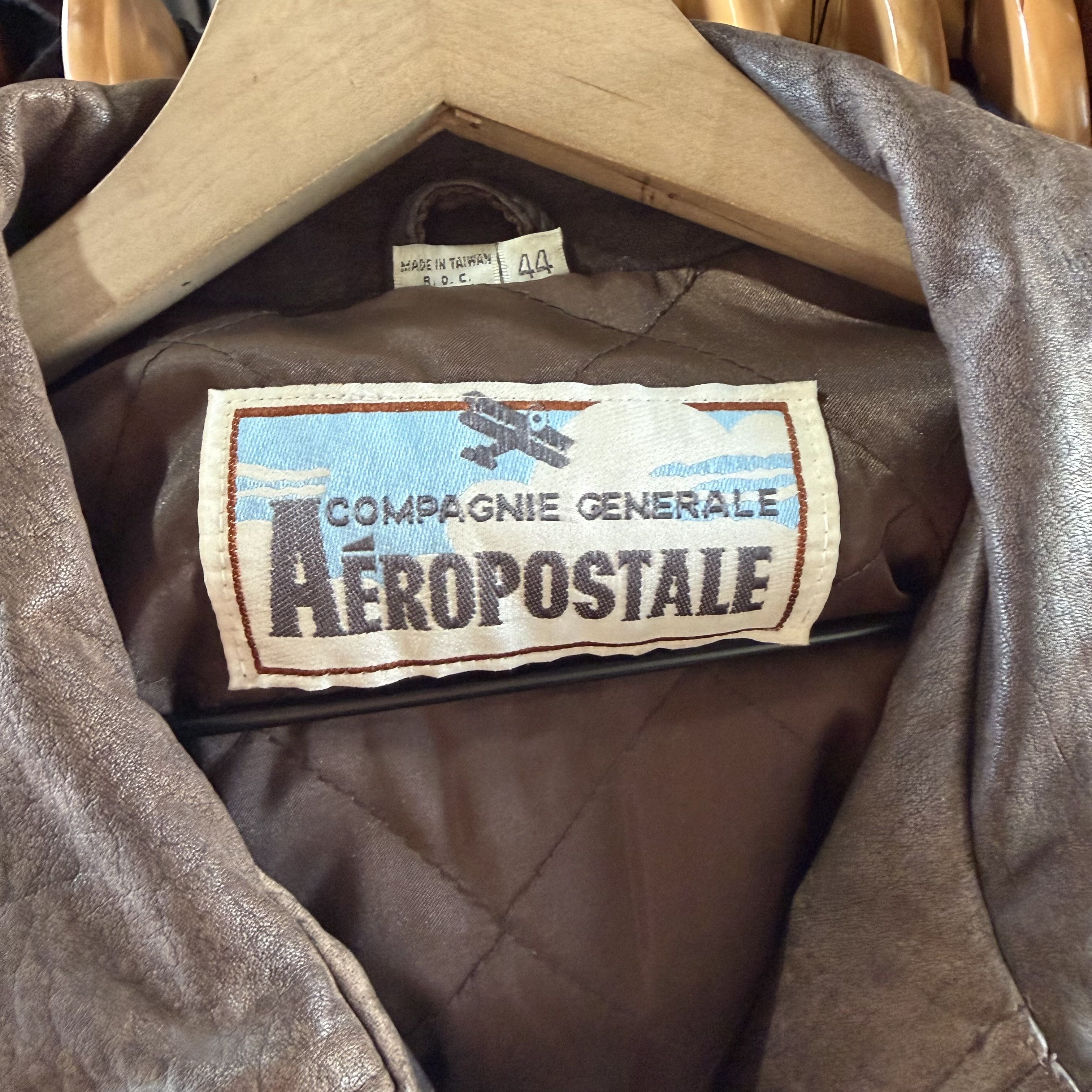 Aeropostale Vintage Aeropostale A-2 Leather Flight Jacket Mens Sz 44 Size US XL / EU 56 / 4 - 8 Thumbnail