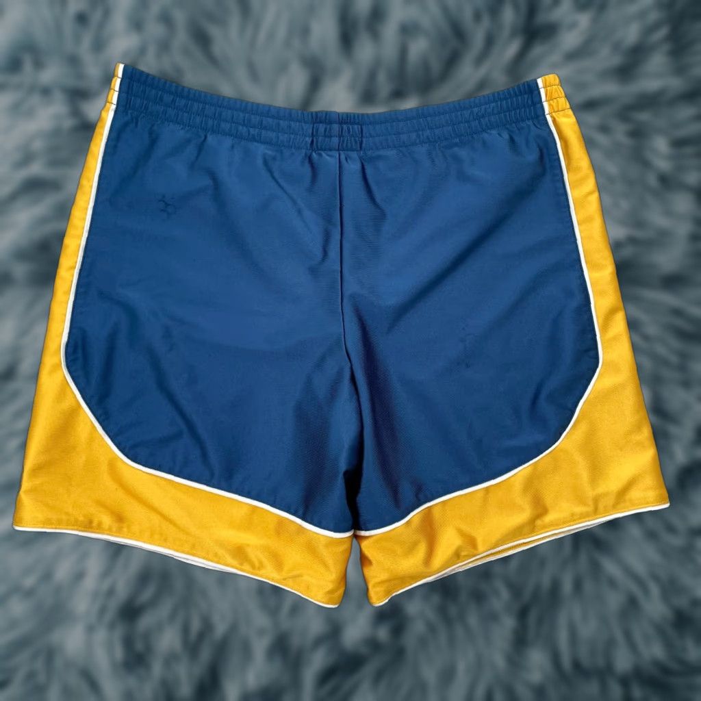 Nike VINTAGE Nike Shorts Adult Large Blue Yellow Reversible Stitched Logo Mens L Size US 33 - 1 Thumbnail