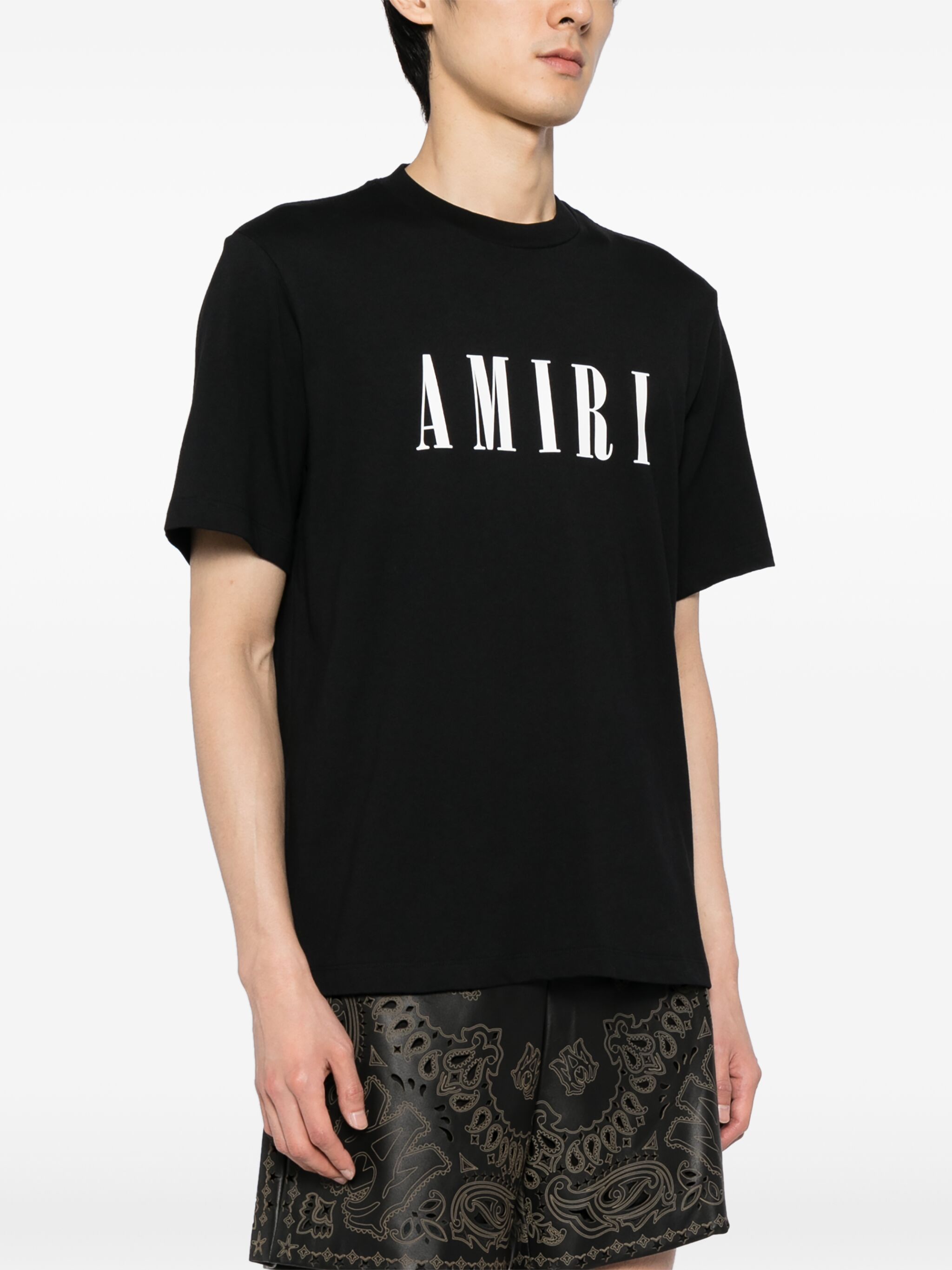 Amiri o1w1db11224 Logo-Print Cotton T-Shirt in Black Size US XL / EU 56 / 4 - 3 Thumbnail