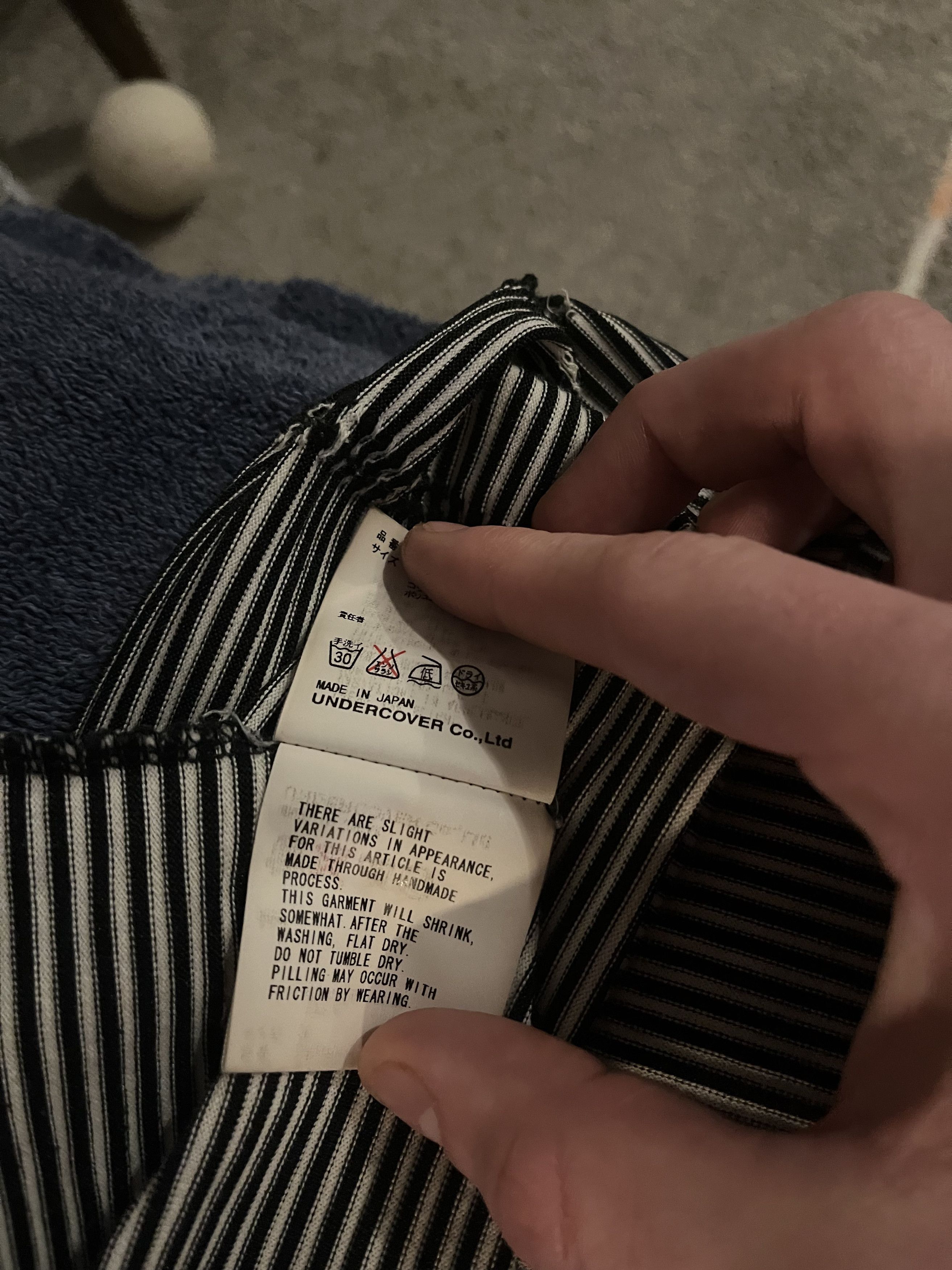 Undercover Undercover Distressed Striped 3/4 sleeve shirt Size US L / EU 52-54 / 3 - 6 Thumbnail