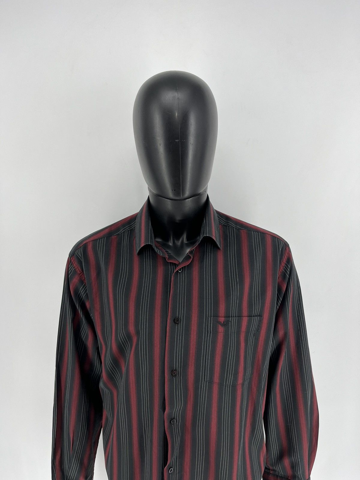 Armani Vintage Striped Shirt Armani Collezioni Size XL Rare Size US XL / EU 56 / 4 - 5 Thumbnail