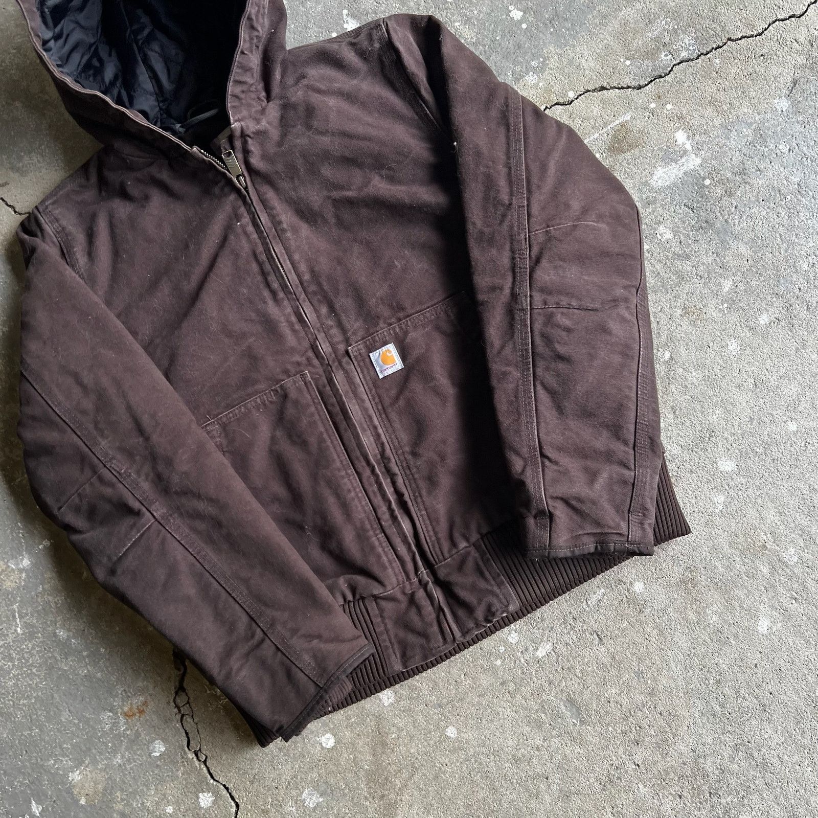 Carhartt × Vintage Carhartt brown hooded work wear jacket Size US M / EU 48-50 / 2 - 3 Thumbnail
