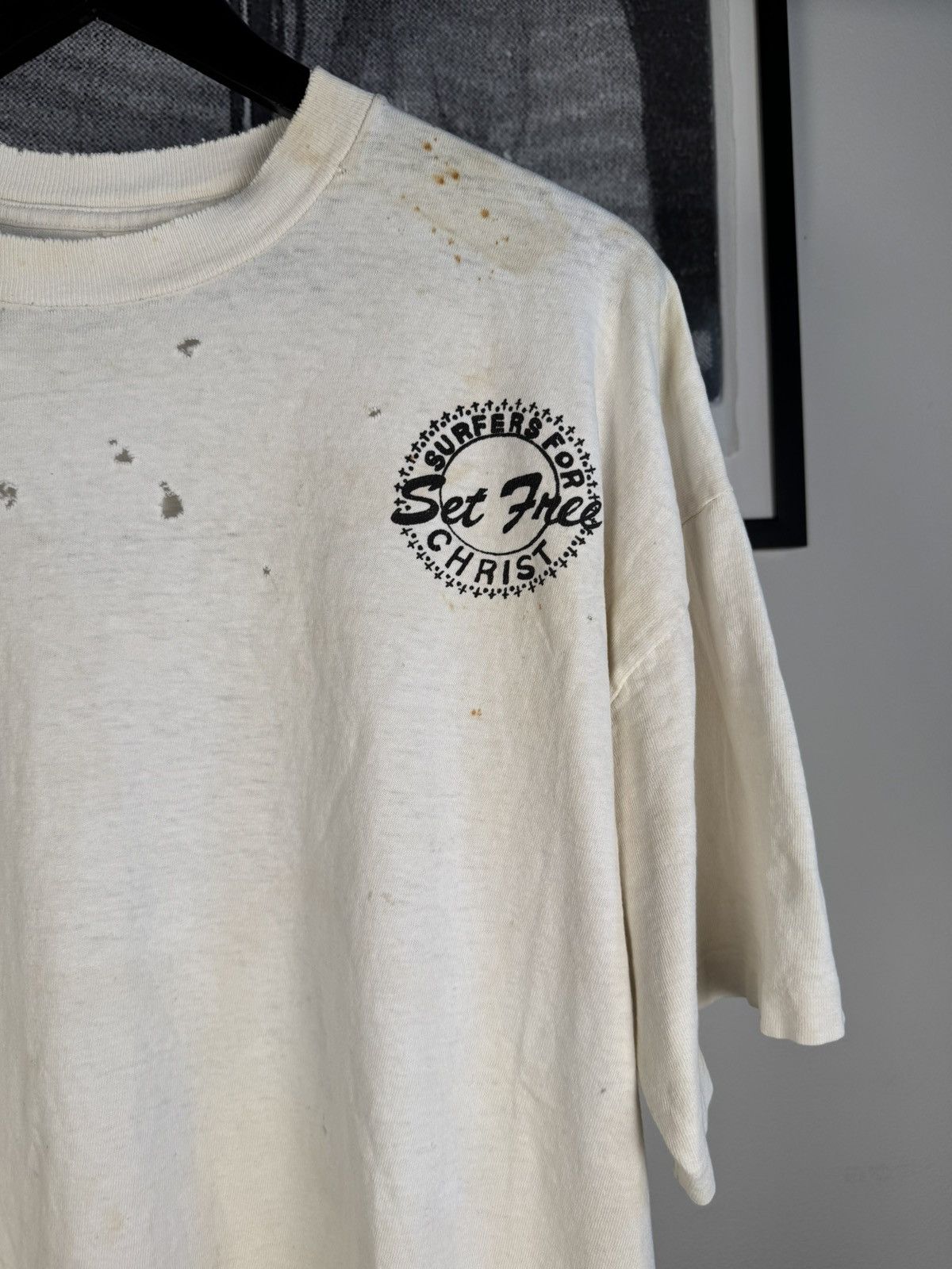 Vintage INSANE 80s THRASHED MALIBU NARCOTICS ANONYMOUS SURFERS SHIRT Size US XL / EU 56 / 4 - 3 Thumbnail