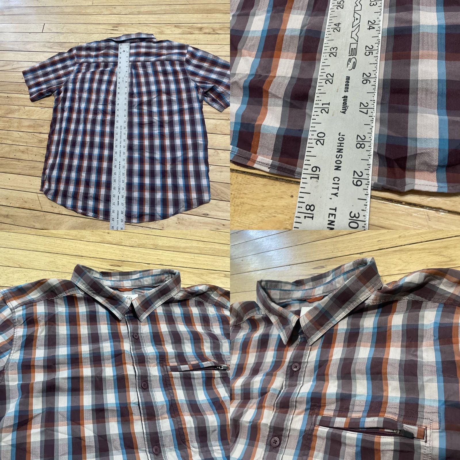 Vintage REI Co-op Shirt Men XL Purple Orange Plaid Short Sleeve Button-Up Outdoors Camp Size US XL / EU 56 / 4 - 9 Thumbnail