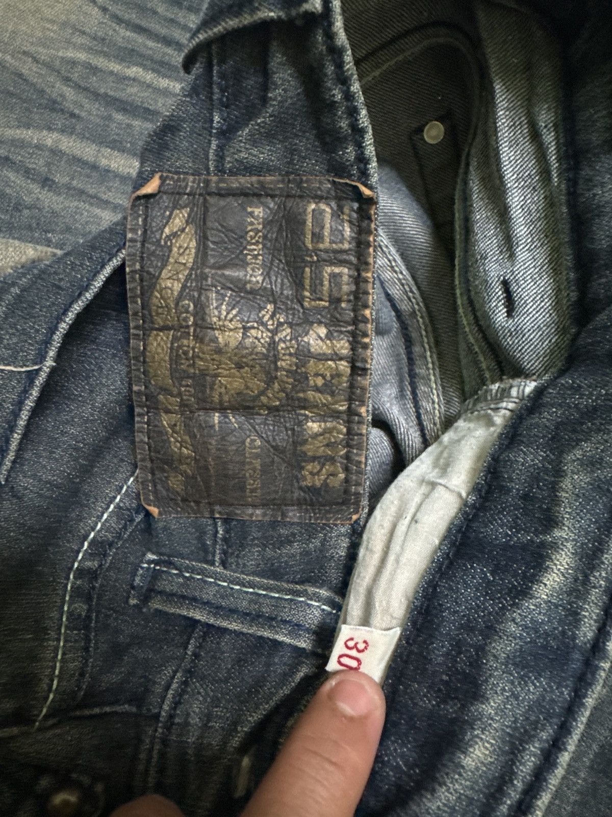 Hysteric Glamour × If Six Was Nine × Le Grande Bleu (L.G.B.) A.S Jeans Patches Mud Clawn Mark Denim Pants Size US 29 - 16 Thumbnail