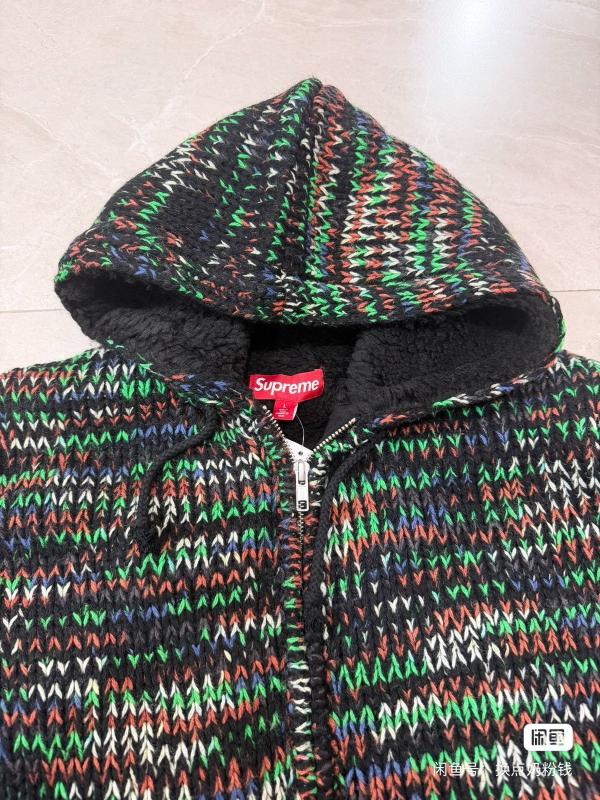 Supreme Supreme FW25 FW25 Faux Shearling Lined Zip Up Hooded Sweater Size US L / EU 52-54 / 3 - 5 Thumbnail