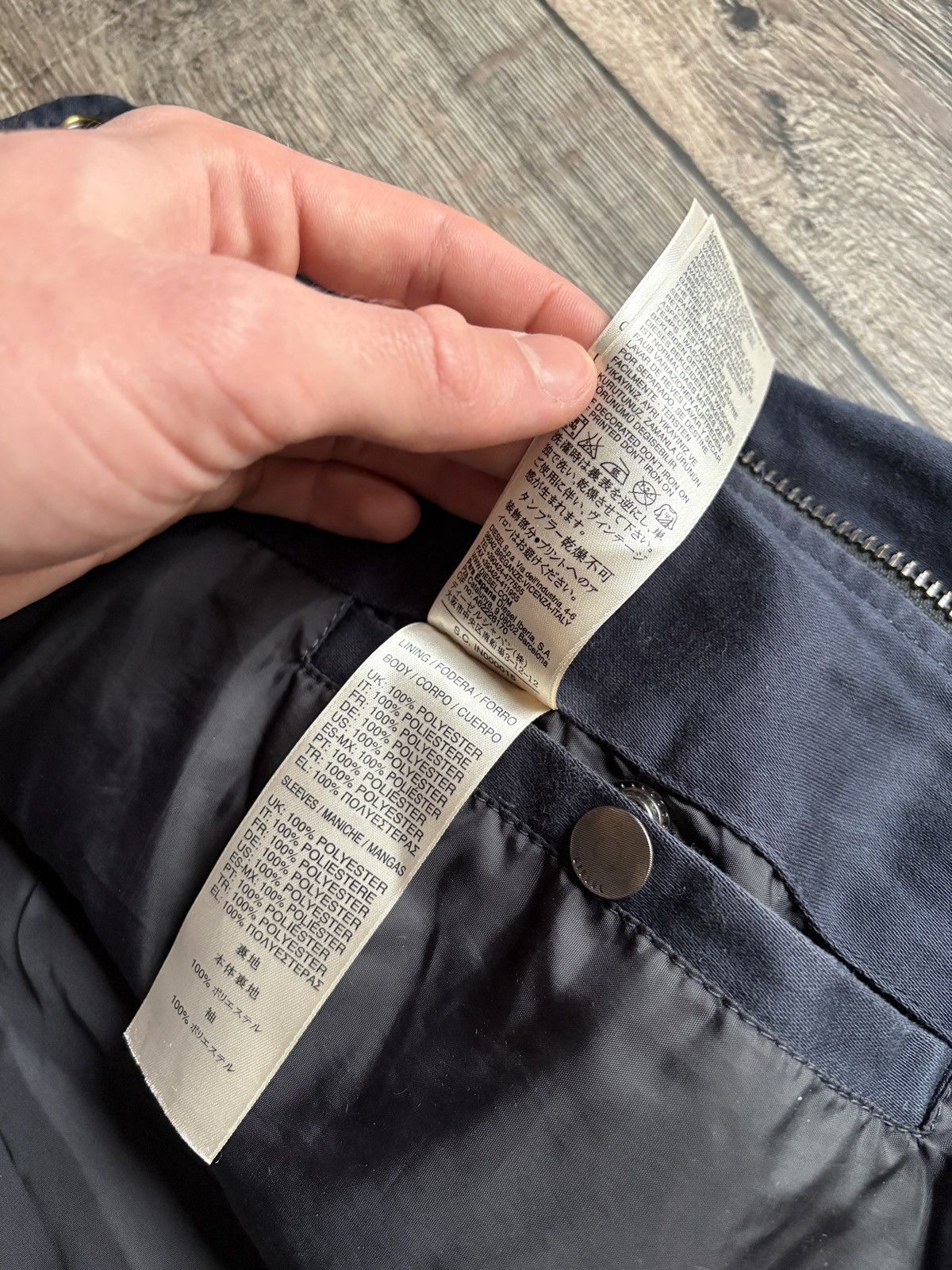 Diesel Diesel Moto Zip Avant Garde Men's Blue Bomber Jacket Size S Size US S / EU 44-46 / 1 - 13 Thumbnail