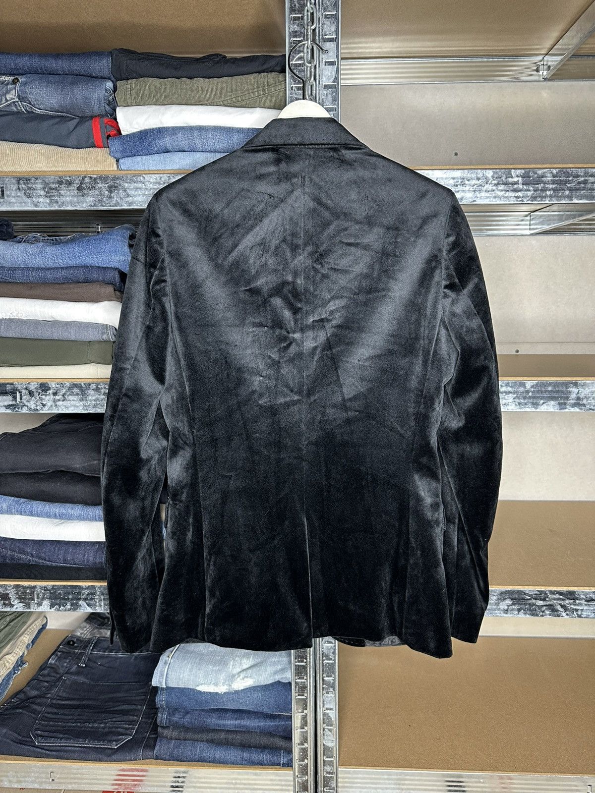 Gianni Feraud Gianni Ferraud Black Velvet Blazer Jacket Size 38R - 2 Thumbnail