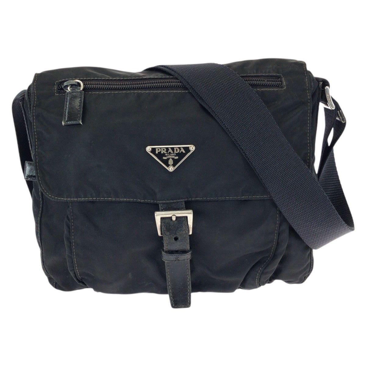 Prada Prada Prada Tessuto Nylon Leather Shoulder Bag Textile Shoulder Bag DUTY FREE for USA Size ONE SIZE - 1 Thumbnail