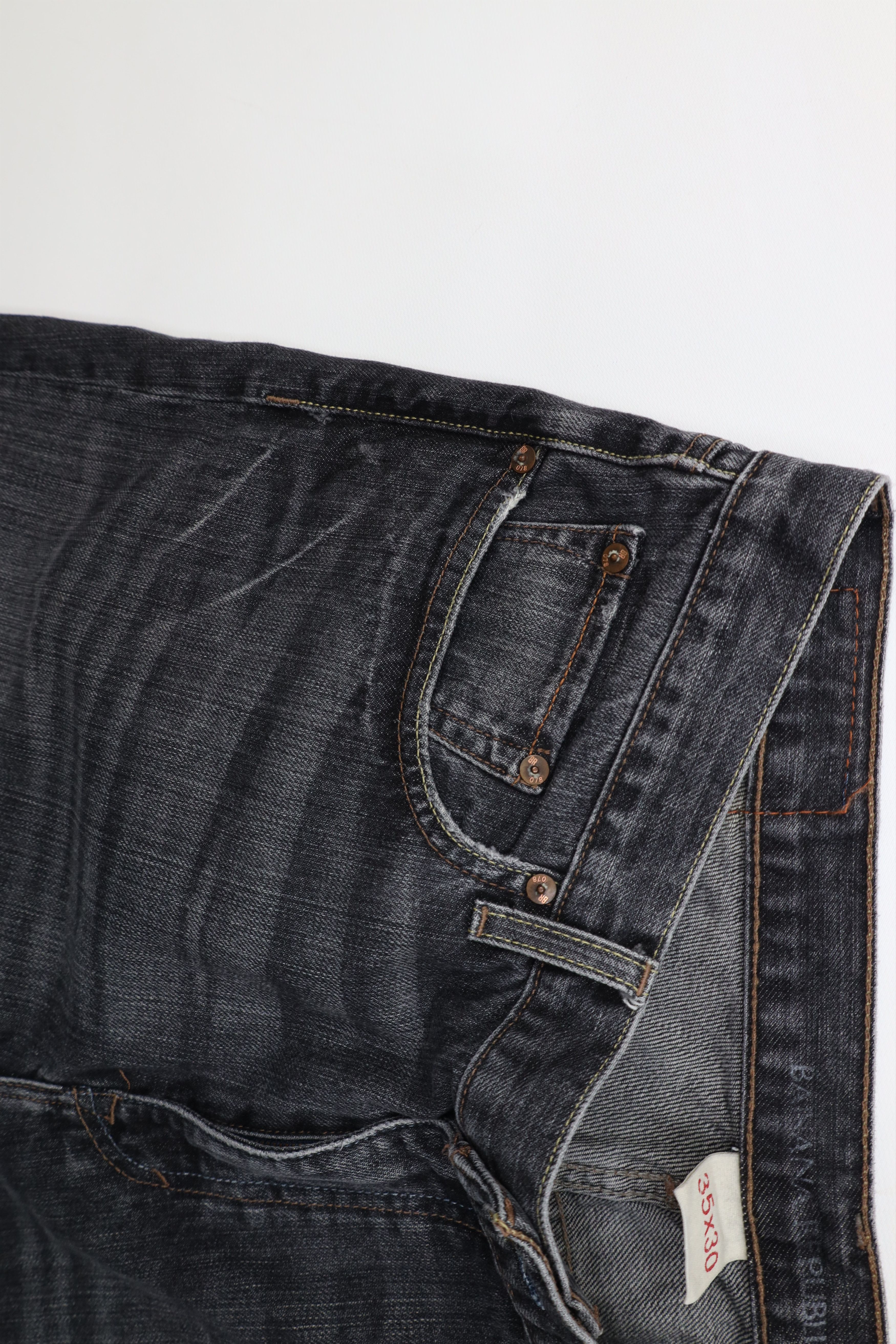 Banana Republic Vintage Y2K Banana Republic Straight Leg Denim Jeans Black Size US 35 - 8 Thumbnail