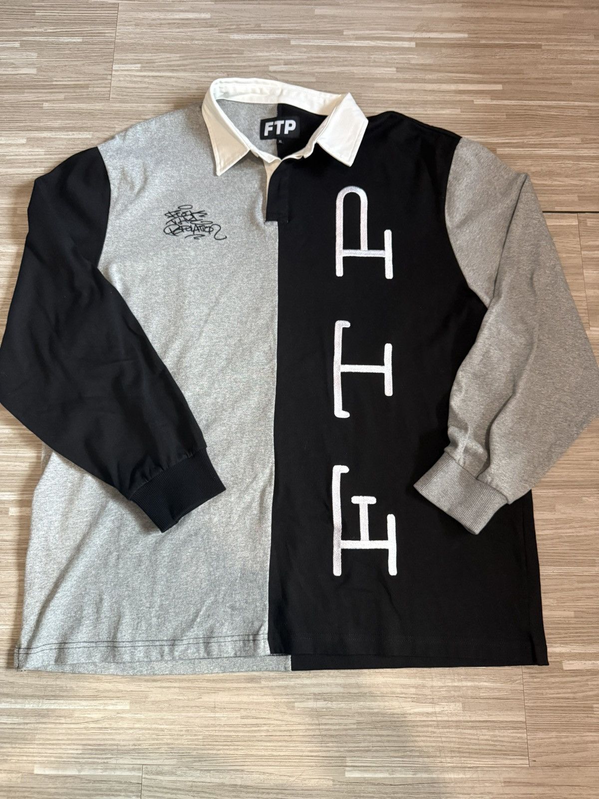 Fuck The Population Ftp split rugby polo Size US XL / EU 56 / 4 - 1 Thumbnail