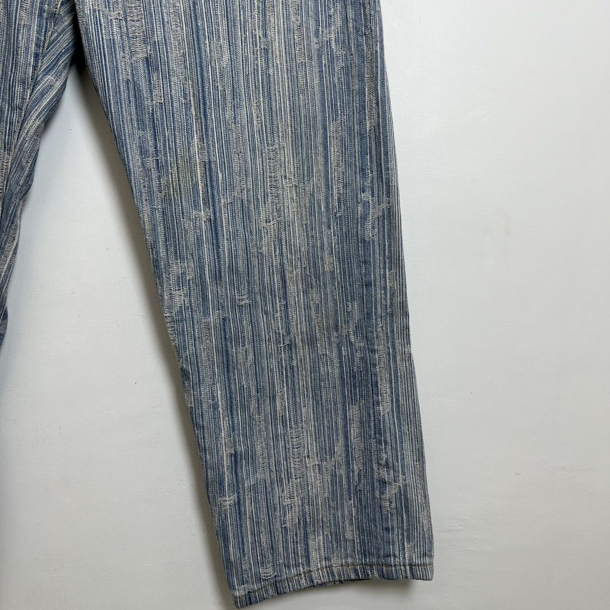Japanese Brand Vintage Crazy Distressed Jeans Baggy Japanesse Y2K Size US 31 - 4 Thumbnail