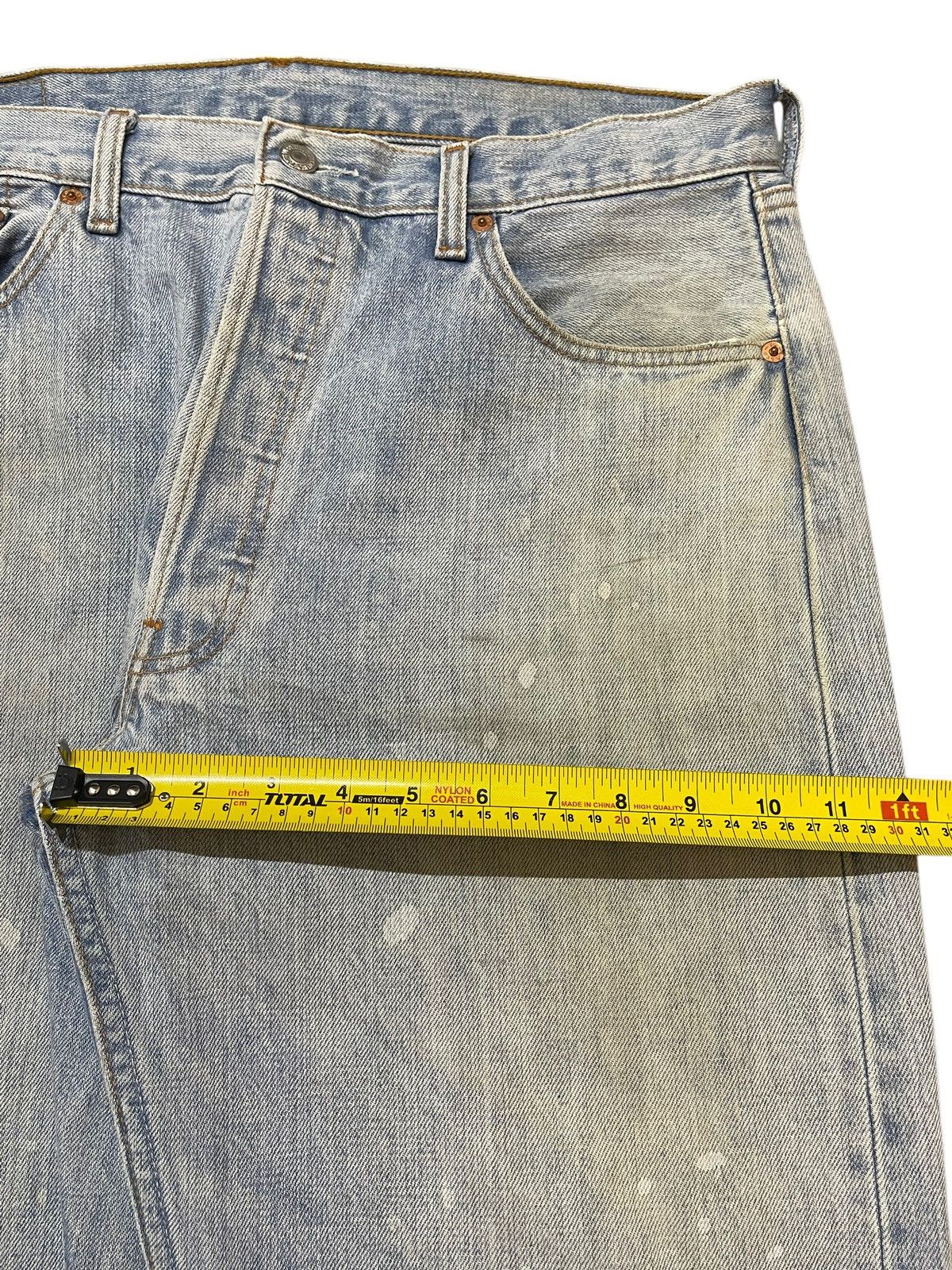 Levi's Vintage 90s Levis 501 Mud Wash Faded Distress Wide Leg Baggy Size US 34 / EU 50 - 15 Thumbnail