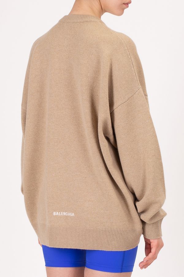 Balenciaga o1mt1gz1124 Sweater in Beige Size XS / US 0-2 / IT 36-38 - 2 Thumbnail