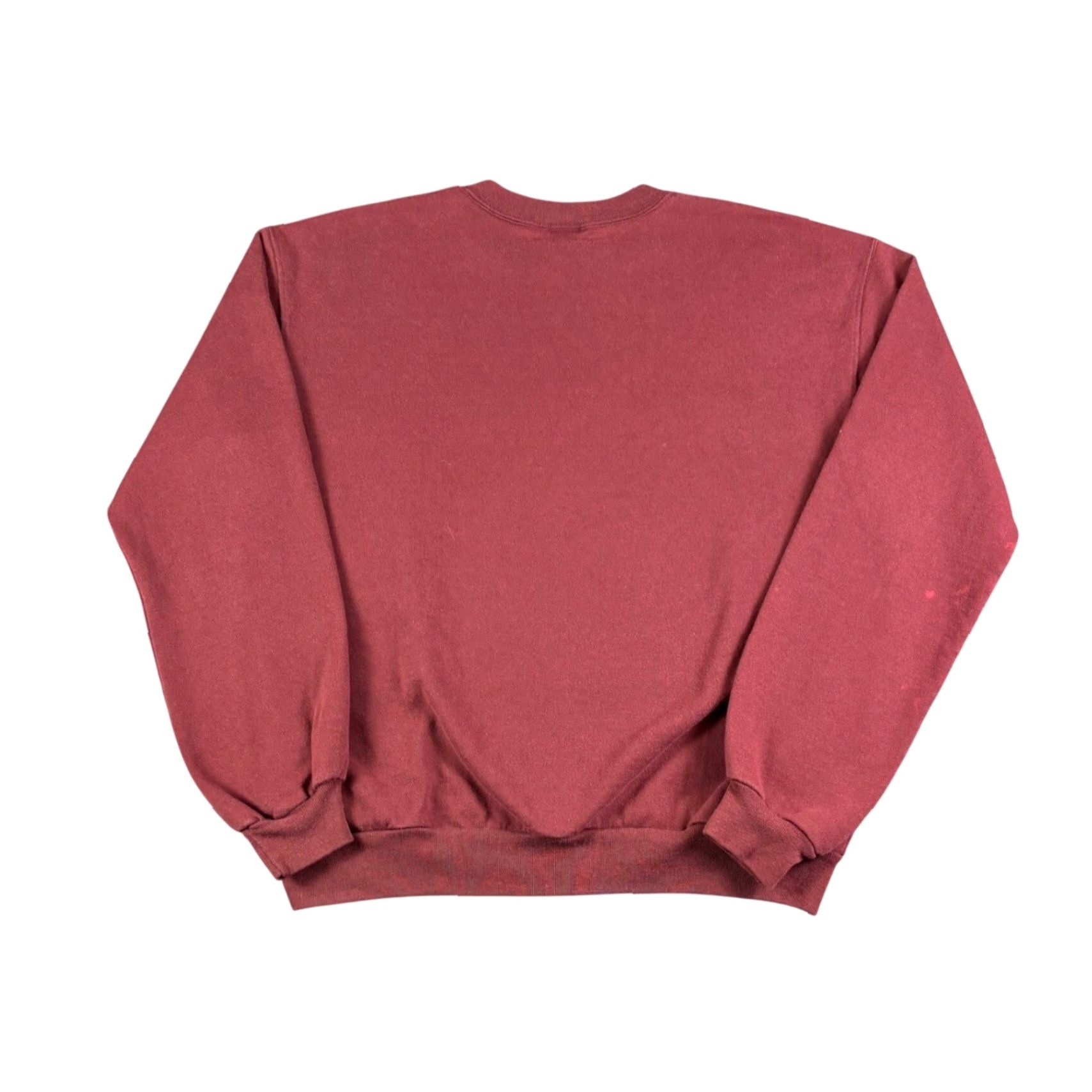 DANCER VINTAGE Gamewarmer by Majestic Sweatshirt Mens L Burgundy Red Graphic Print Crew Neck College Embroidered Knit Cotton Pull Over Fall Winter Size US L / EU 52-54 / 3 - 2 Thumbnail
