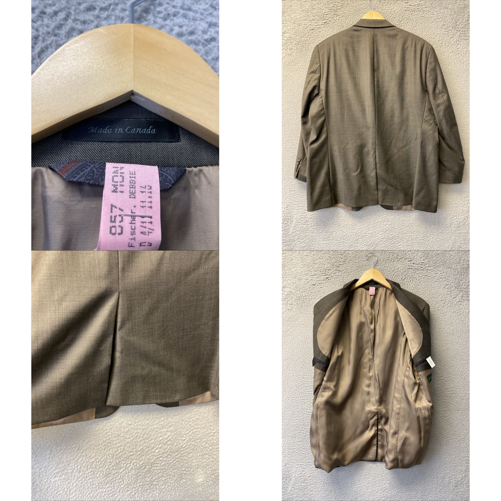 Ralph Lauren Lauren Ralph Lauren Blazer Adult 44S Taupe Brown Wool Two-Button Sport Coat Formal Preppy Mens Size 44S - 8 Thumbnail
