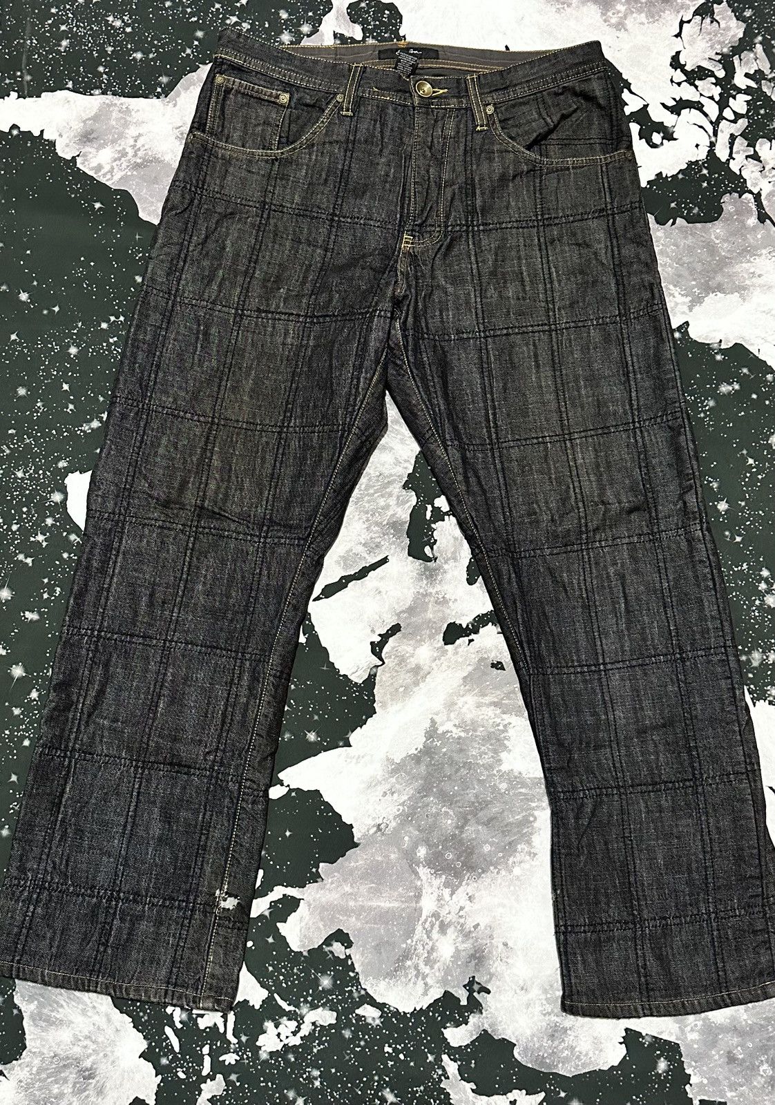 Sean John Sean John Mens Square Quilted Pattern Jeans Size US 32 / EU 48 - 1 Thumbnail