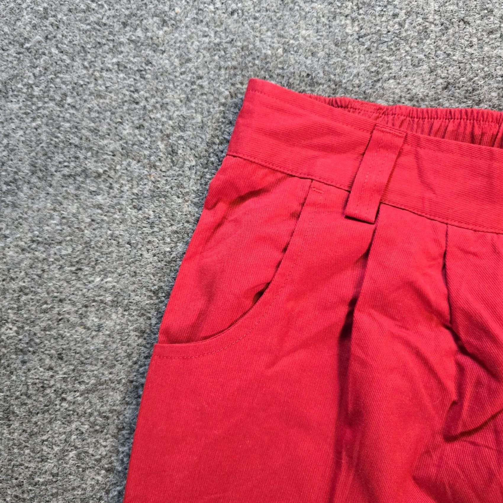 Vintage Halara Pants Women Large Red Mid Rise Casual Cotton Joggers Pockets Crop Tapered Inseam 25in Twist: High Rise? (adjusted by data) Size 36" / US 14 / IT 50 - 3 Thumbnail