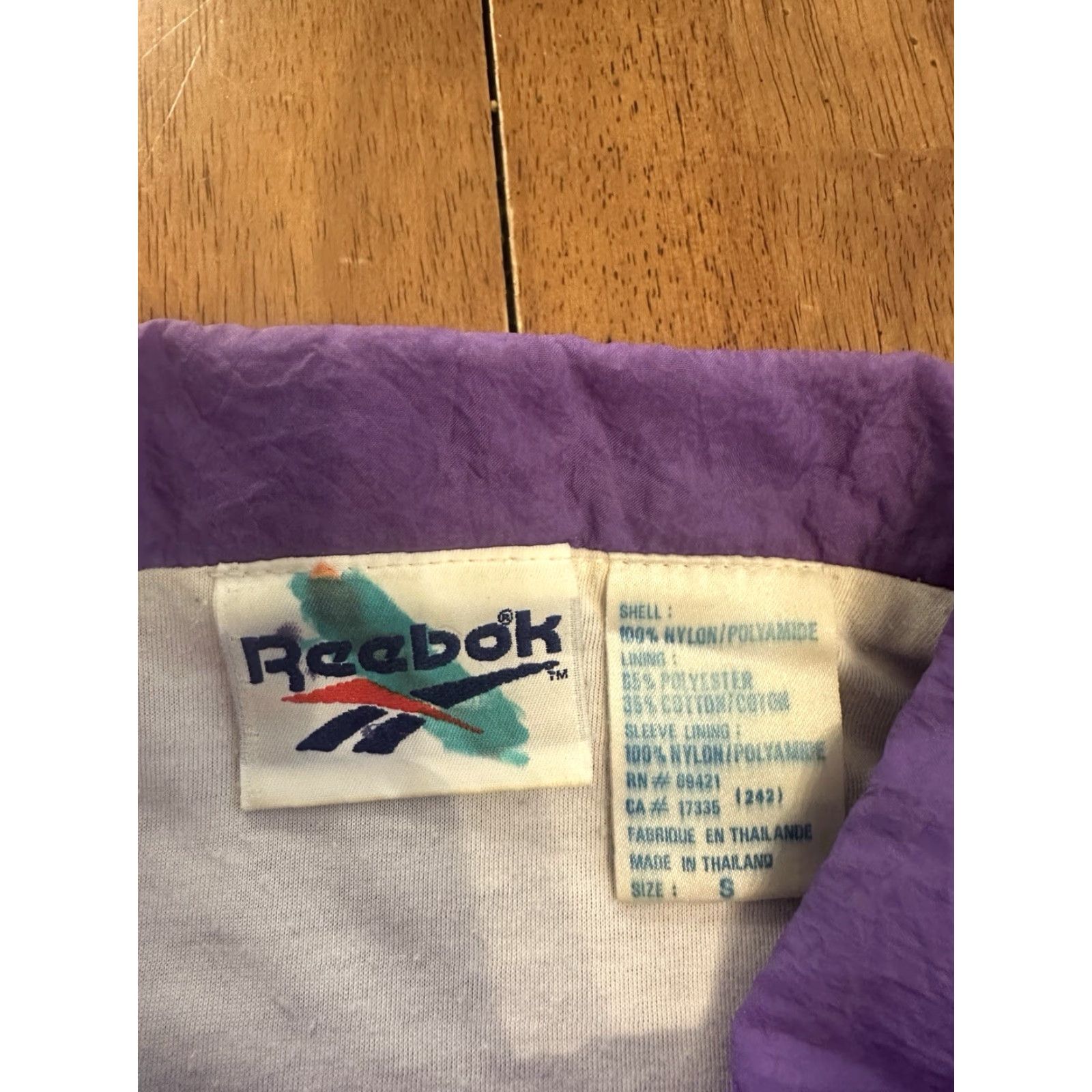 Reebok VINTAGE Reebok Windbreaker Jacket Purple Small Men Size US S / EU 44-46 / 1 - 7 Thumbnail