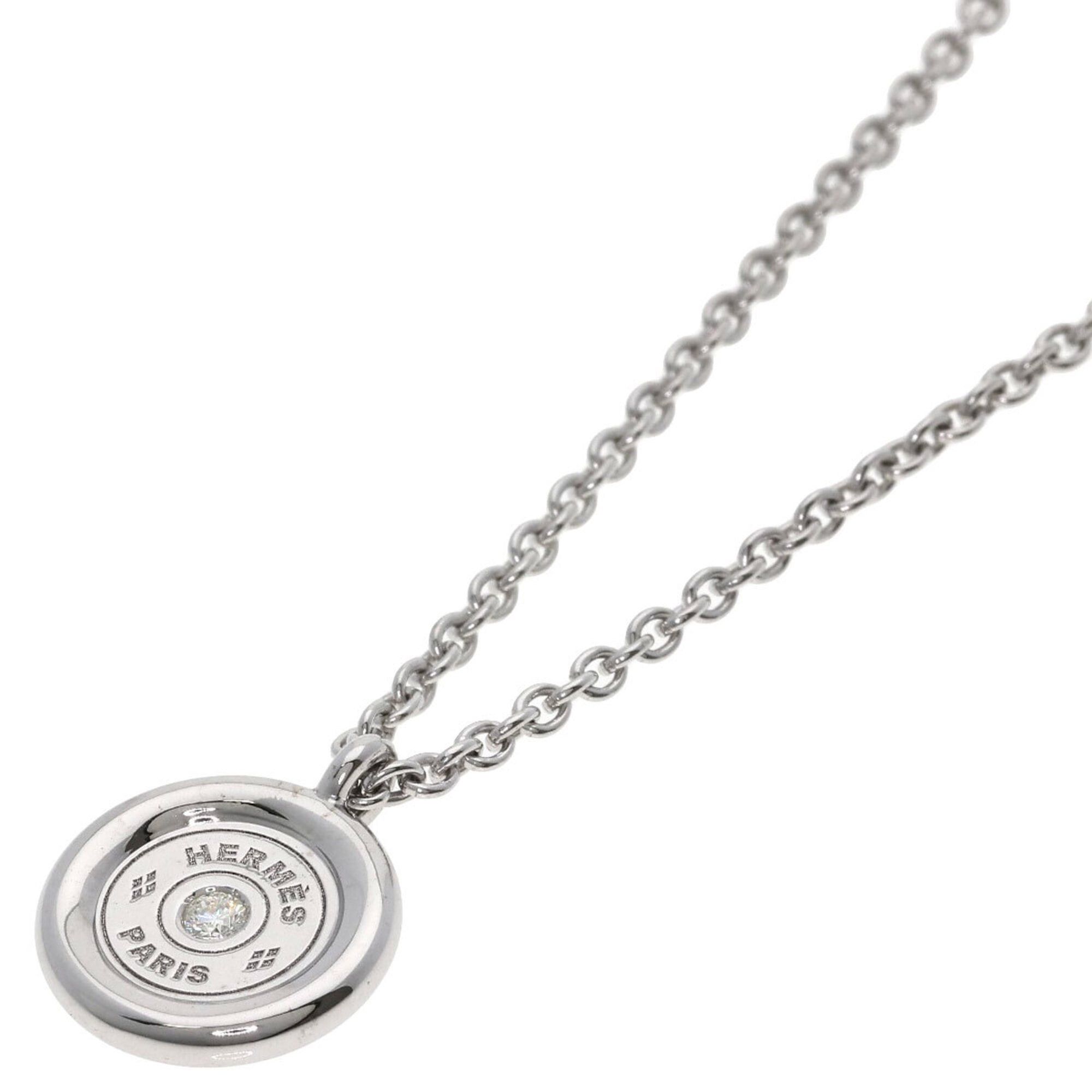 Hermes Hermes Sellier Diamond Necklace 18K White Gold Women's HERMES Size ONE SIZE - 1 Thumbnail