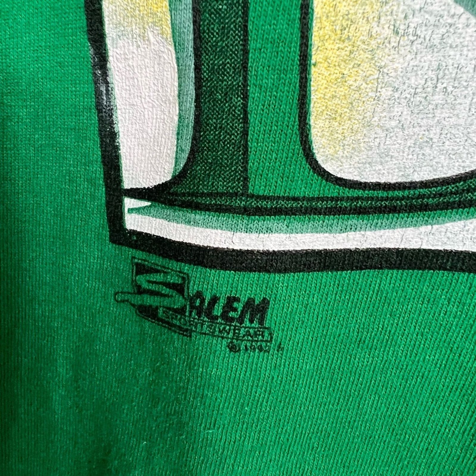 Salem Sportswear Vintage 90s Salem Single Stitch Shirt Celtics BIRD BIG 3 Size US XL / EU 56 / 4 - 3 Thumbnail