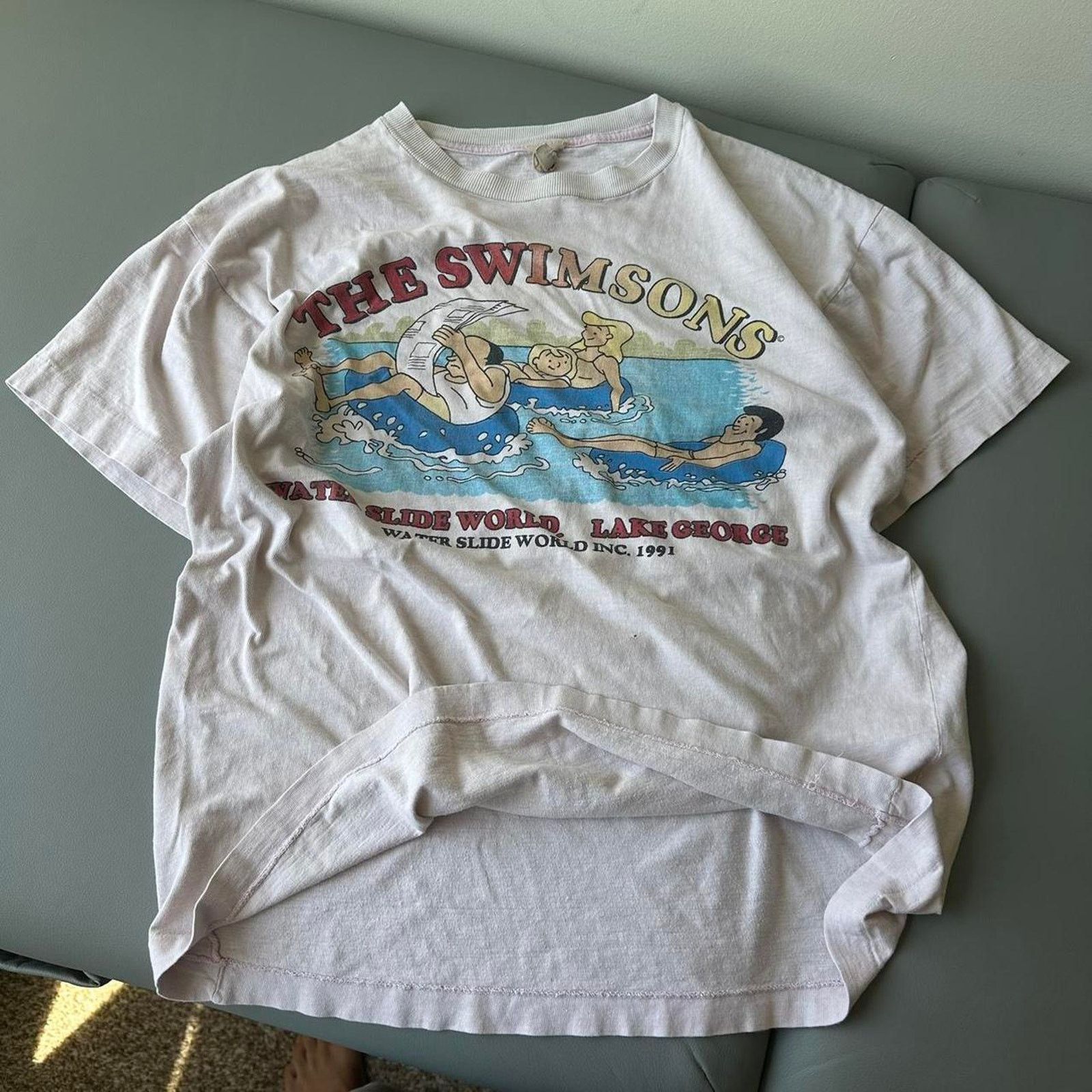 Vintage Rare Vinatge 90s The Swimsons World Cartoon Graphic Size US L / EU 52-54 / 3 - 6 Thumbnail