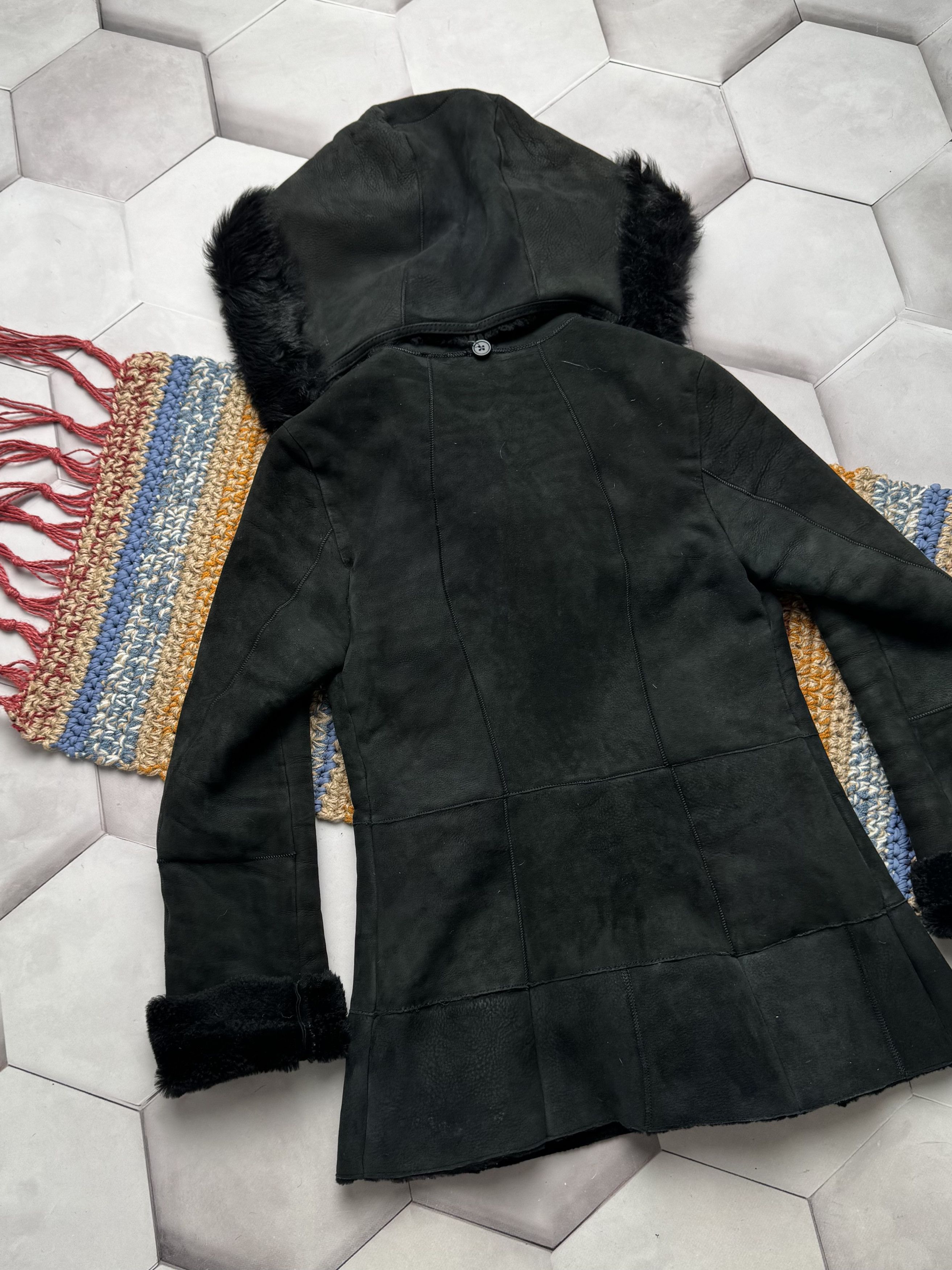 Japanese Brand Vintage Real Sheepskin Hooded Coat (E4) Size S / US 4 / IT 40 - 8 Thumbnail