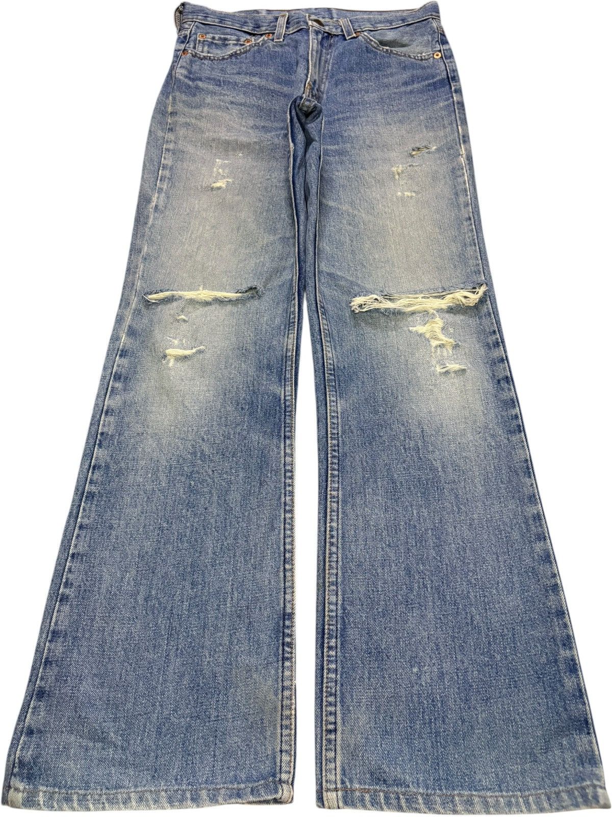 Levi's Vintage 90s Levis 517 Mud Wash Distressed Bootcut Flare Jean Size US 30 / EU 46 - 1 Thumbnail
