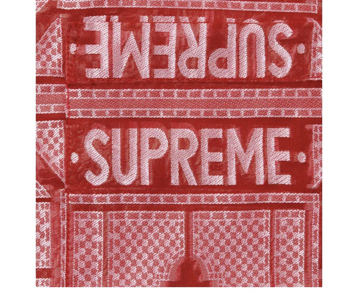 Supreme Tray Jacquard S/S Shirt Red XL in Hand 