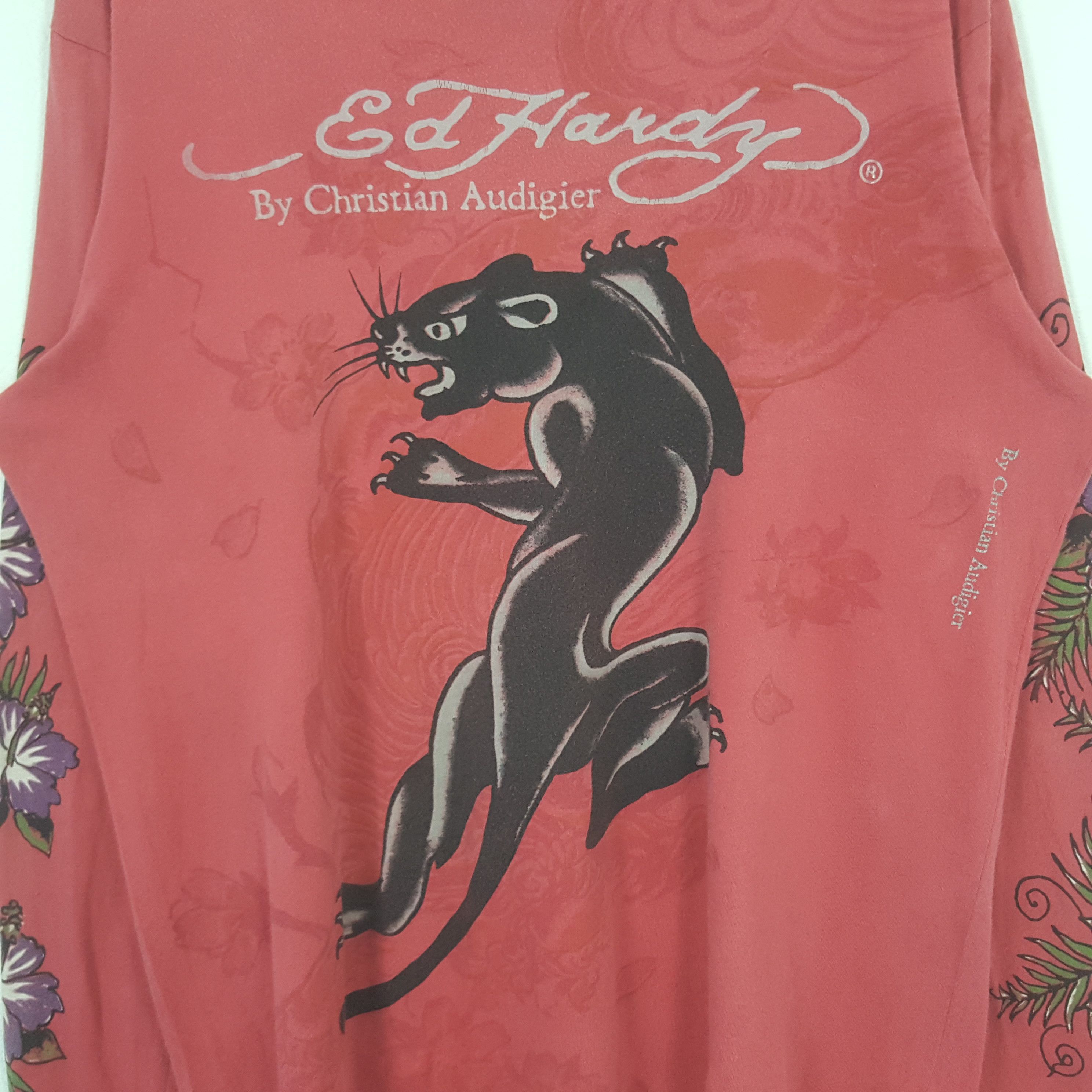 Ed Hardy Vintage Ed Hardy by Christian Audiger Tiger Art Tshirt RR3 Size US XXL / EU 58 / 5 - 2 Thumbnail