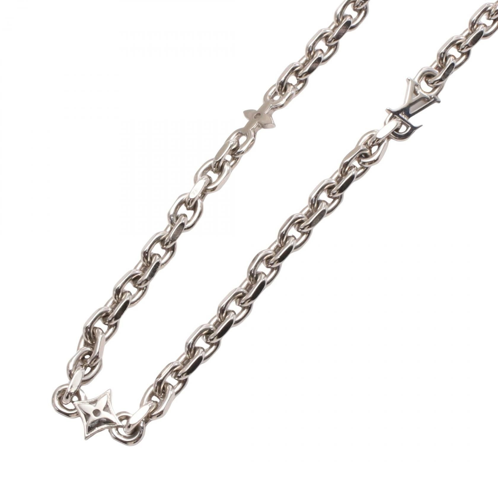 Louis Vuitton Louis Vuitton Lv Cable Necklace Silver Size ONE SIZE - 1 Thumbnail
