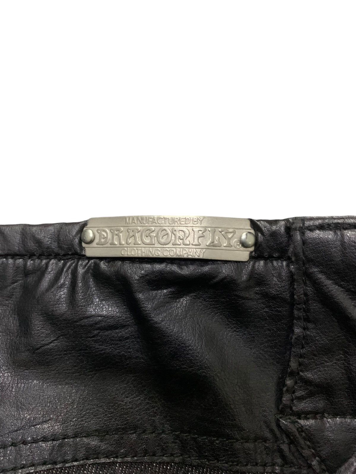 If Six Was Nine × Le Grande Bleu (L.G.B.) Vintage Balenciaga Style Leather Trimmed Zipper Flared Jeans Size US 30 / EU 46 - 11 Thumbnail