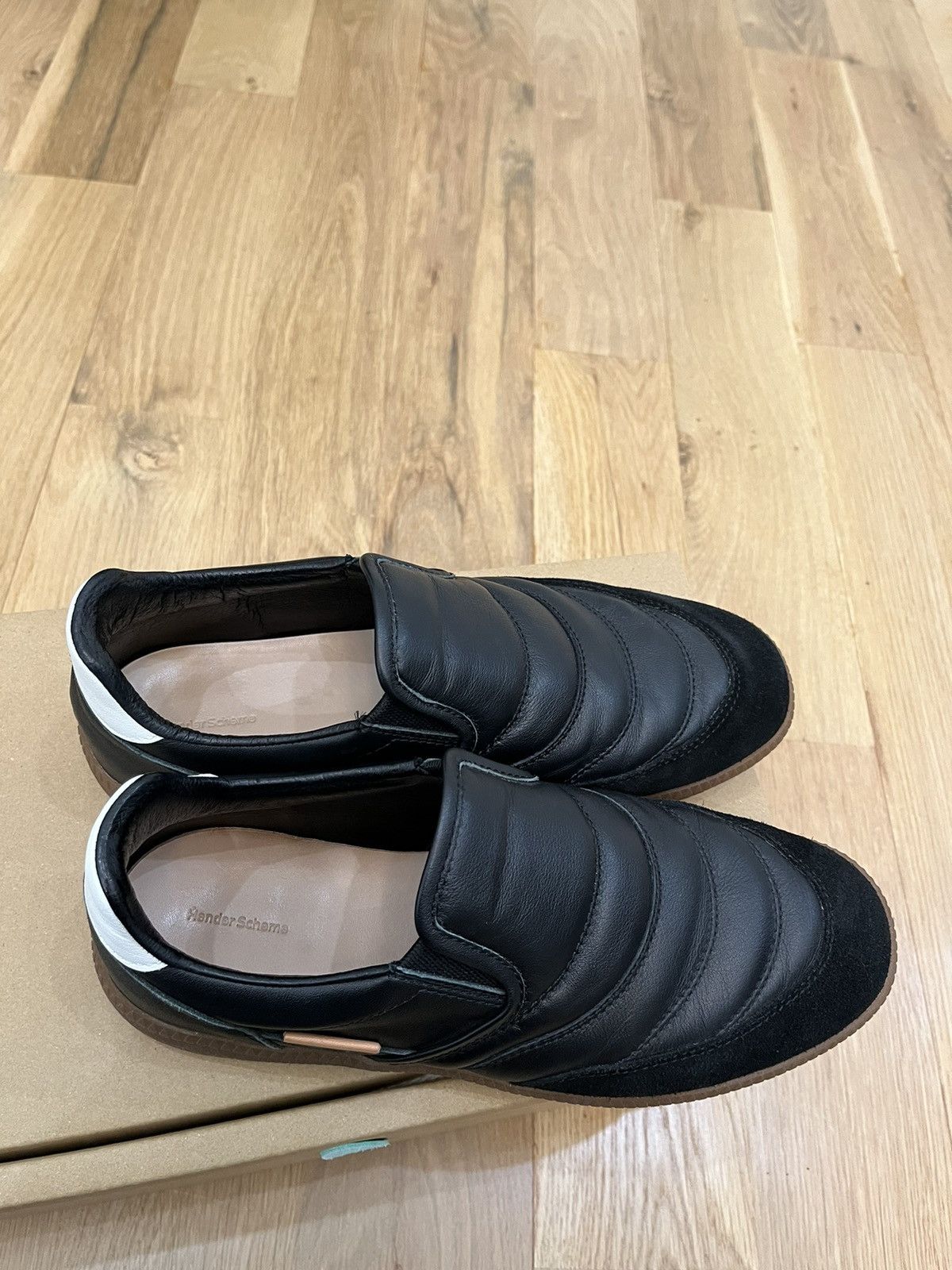 Hender Scheme Hender Scheme Derrida Black Slip On Sneakers Size US 8 / EU 41 - 1 Thumbnail