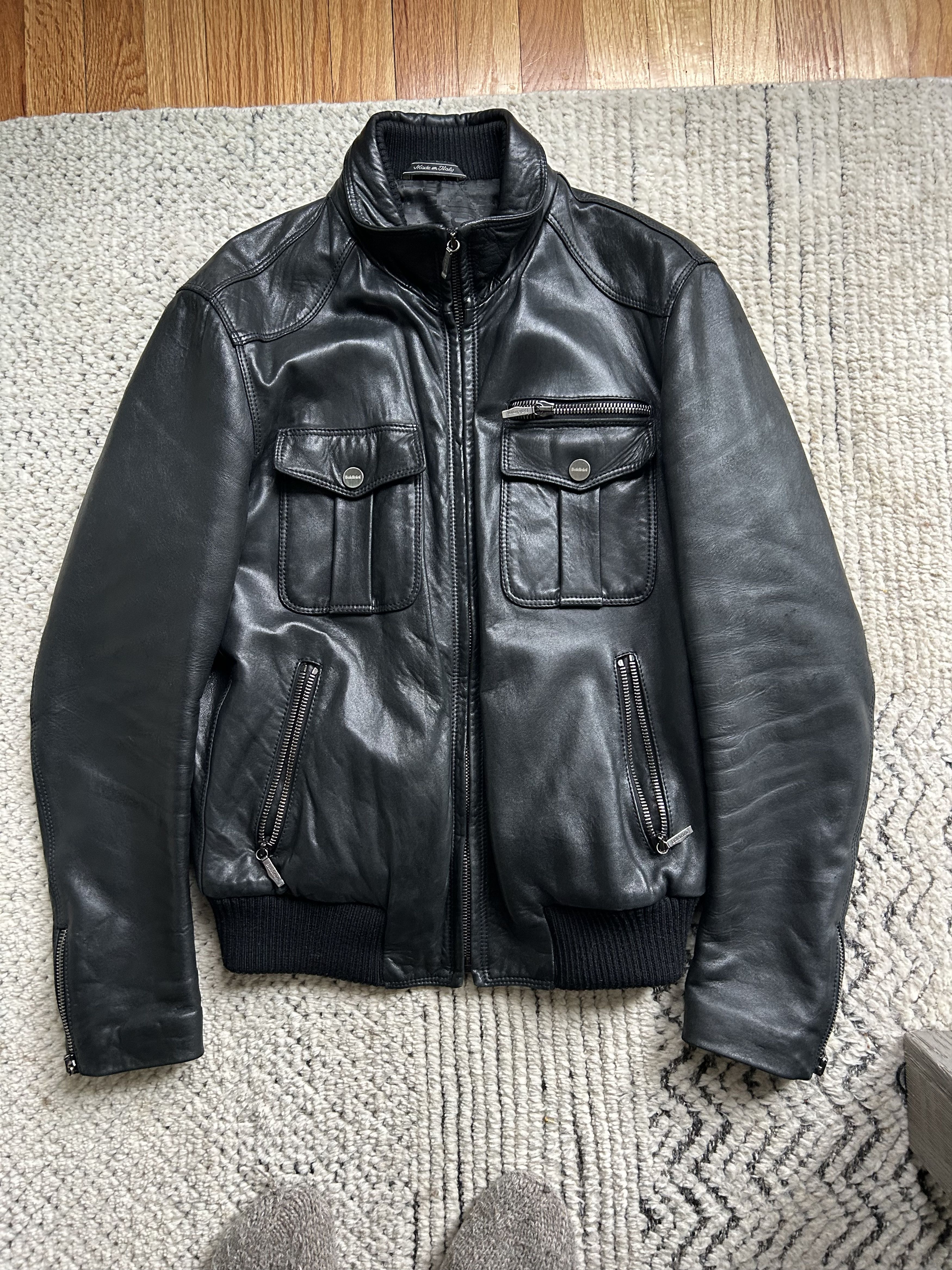 Baldinini Neovintage Pilot Calf Leather Jacket Baldinini Size US L / EU 52-54 / 3 - 3 Thumbnail