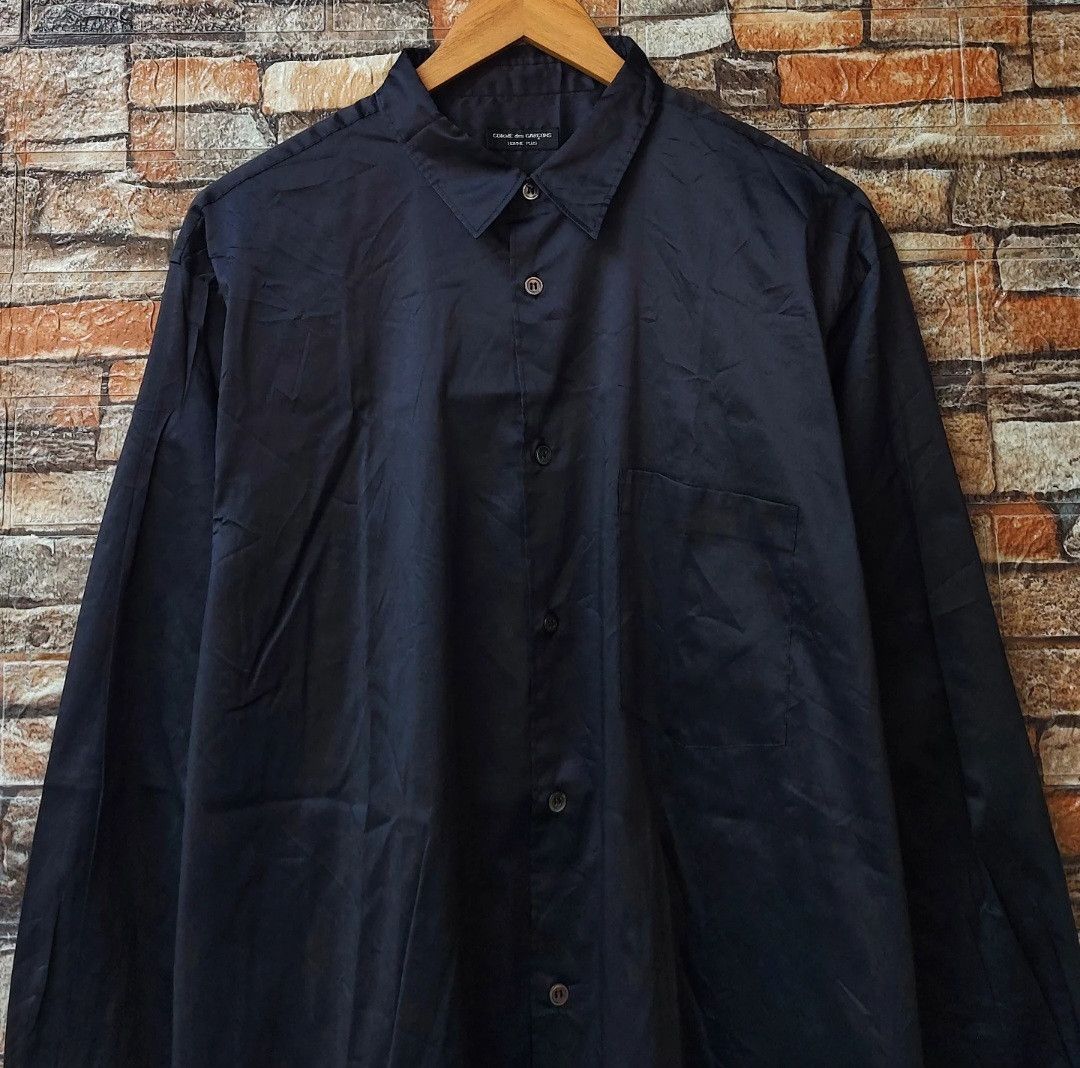 Vtg 90's Comme des Garcons Homme Plus Poly Silk Button Shirt