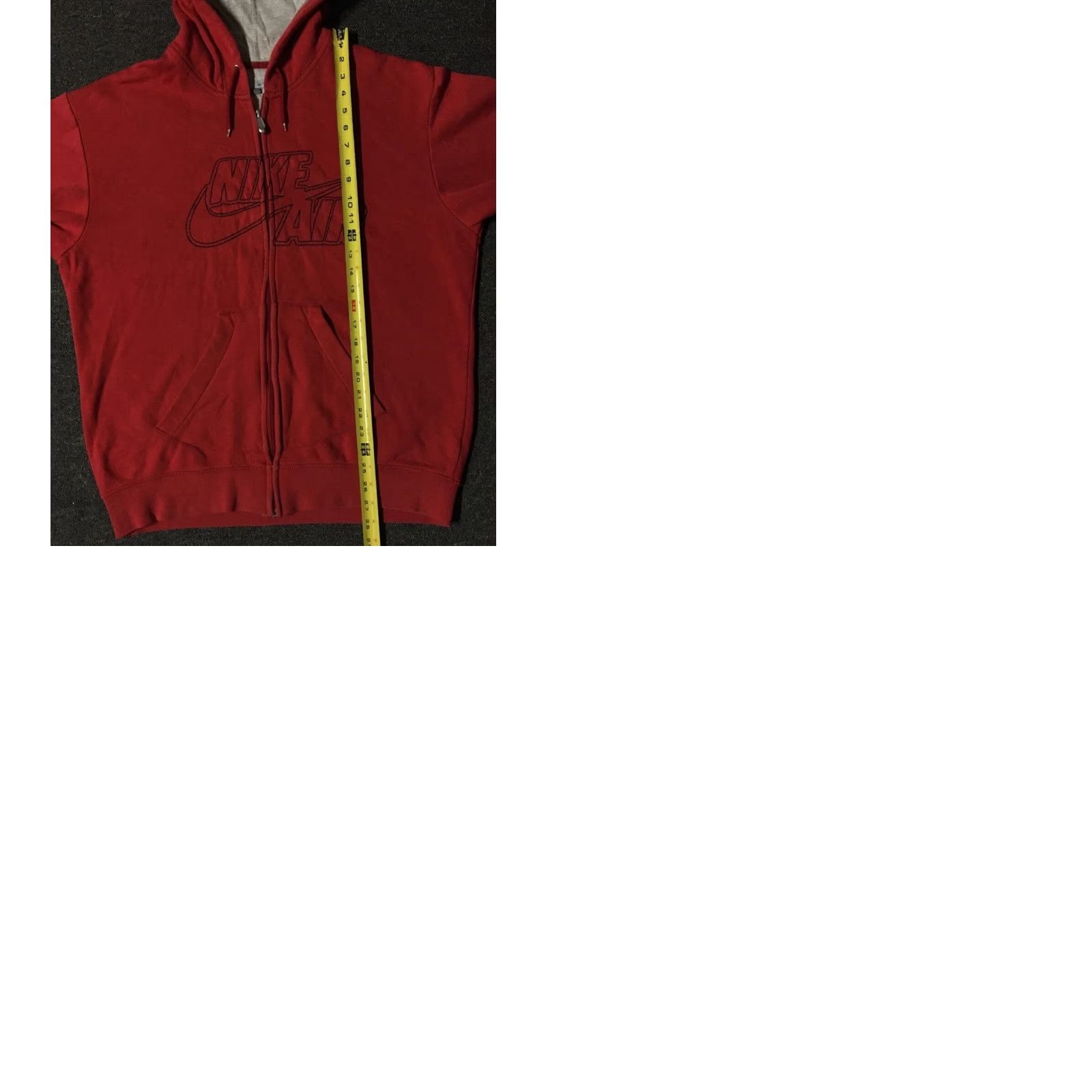 Nike VINTAGE Nike Air Faded Spellout Swoosh Zip Hoodie M Red Mens Hooded Sweatshirt 90s Hip Hop Grunge Logo Nike Sportswear Size US M / EU 48-50 / 2 - 9 Thumbnail