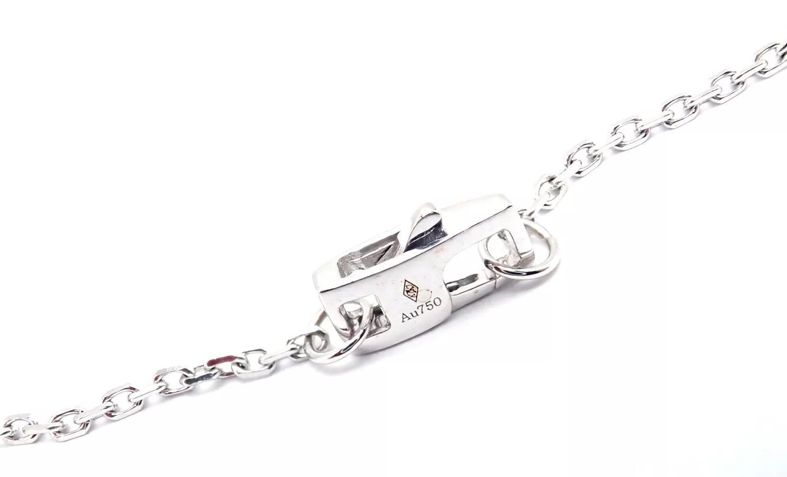 Louis Vuitton Louis Vuitton 18k White Gold Diamond Link Pendant Necklace Size ONE SIZE - 5 Thumbnail