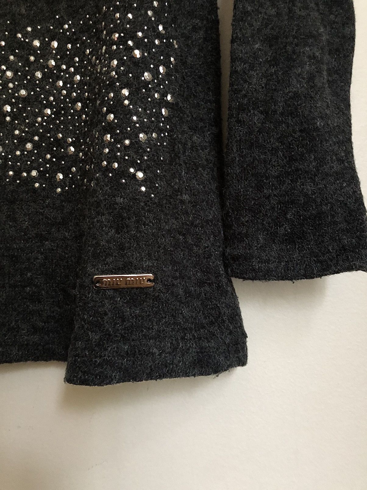 Miu Miu Miu Miu Vintage 2008 Bedazzled Fuzzy Sweater Size L / US 10 / IT 46 - 10 Thumbnail
