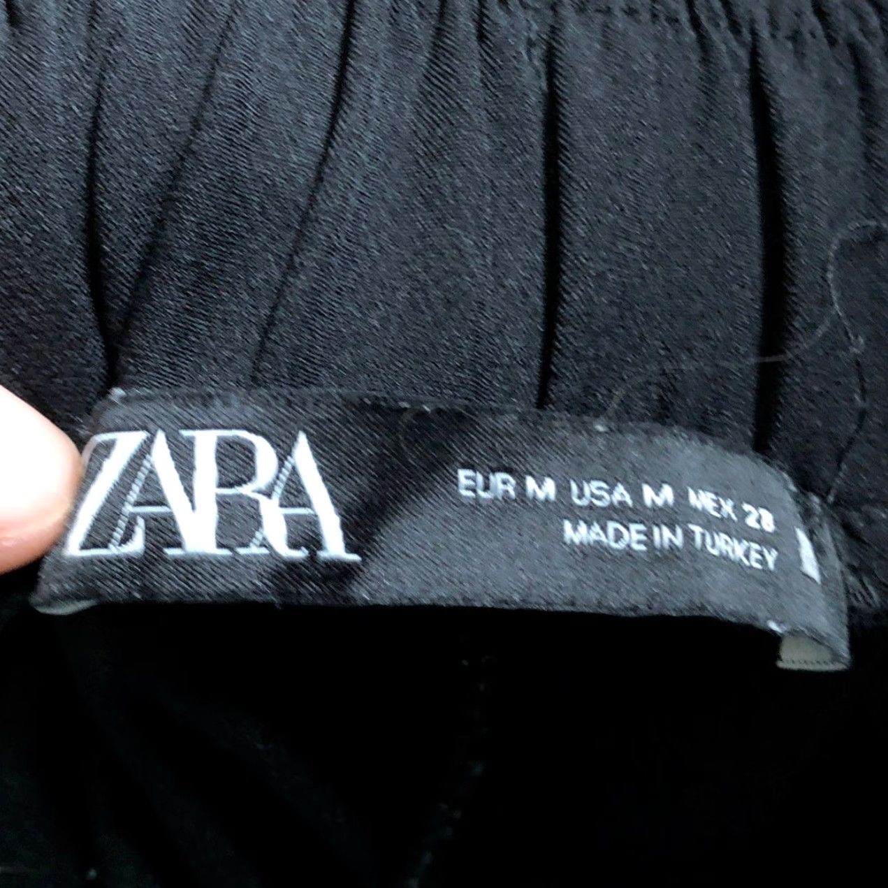Zara ZARA Women's Pants Black High Rise Loose Cargo Jogger M Size 32" / US 10 / IT 46 - 4 Thumbnail