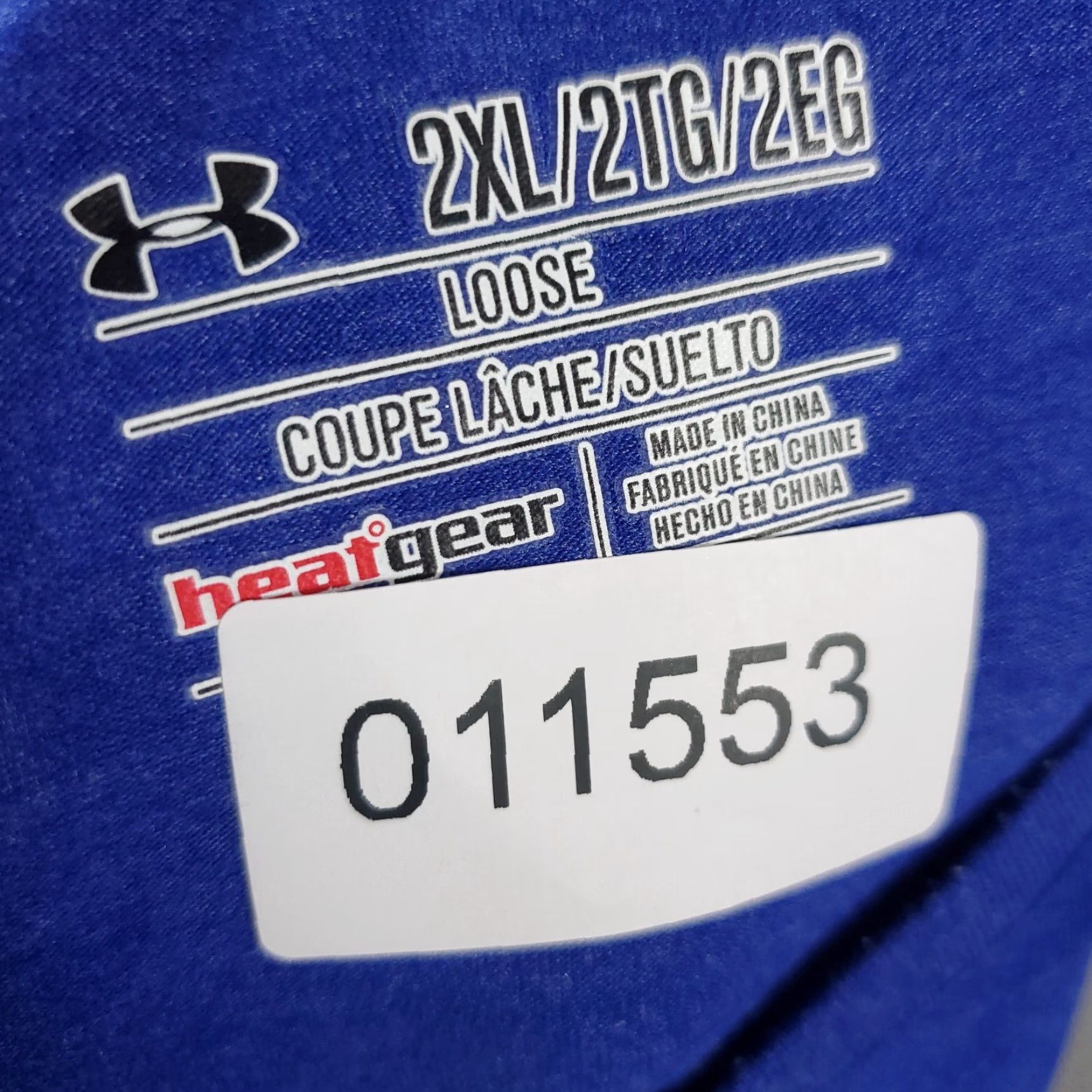 Under Armour VINTAGE? No, ignore. Final title: Under Armour HeatGear T-Shirt Men 2XL Short Sleeve Crew Blue Cotton Blend Logo Shirt Middle. Size US XXL / EU 58 / 5 - 7 Thumbnail