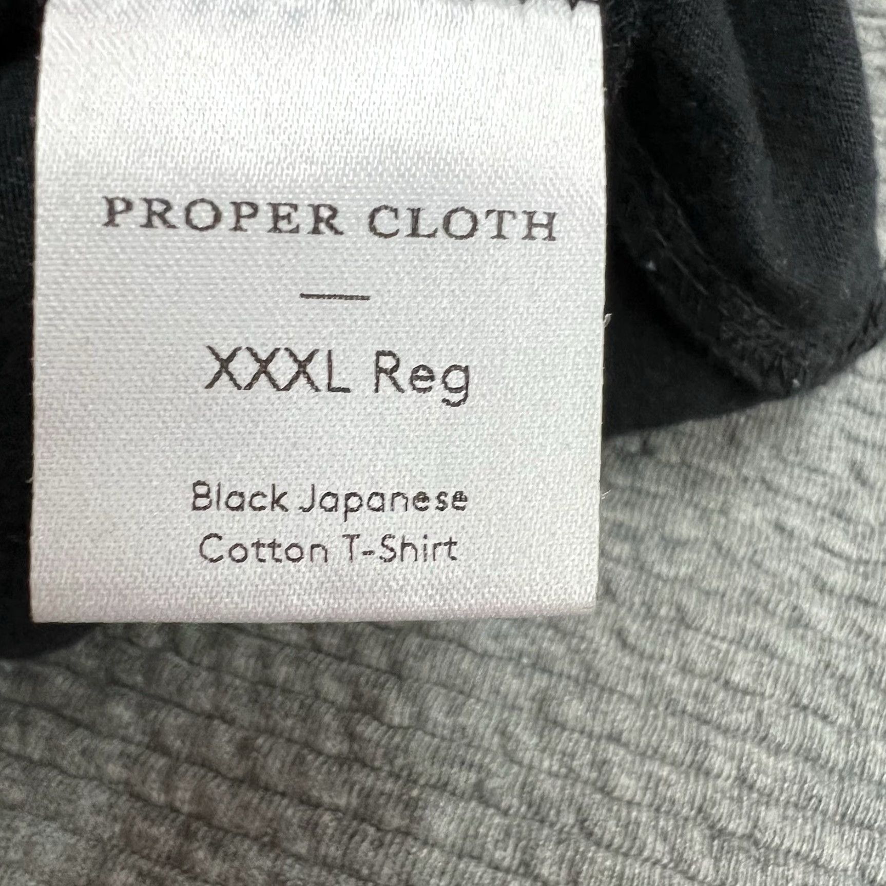 CLOT VINTAGE Proper Cloth Men’s T-Shirt 3XL Black Short Sleeve Crew Neck Cotton City Style 2020s Size US XXL / EU 58 / 5 - 5 Thumbnail