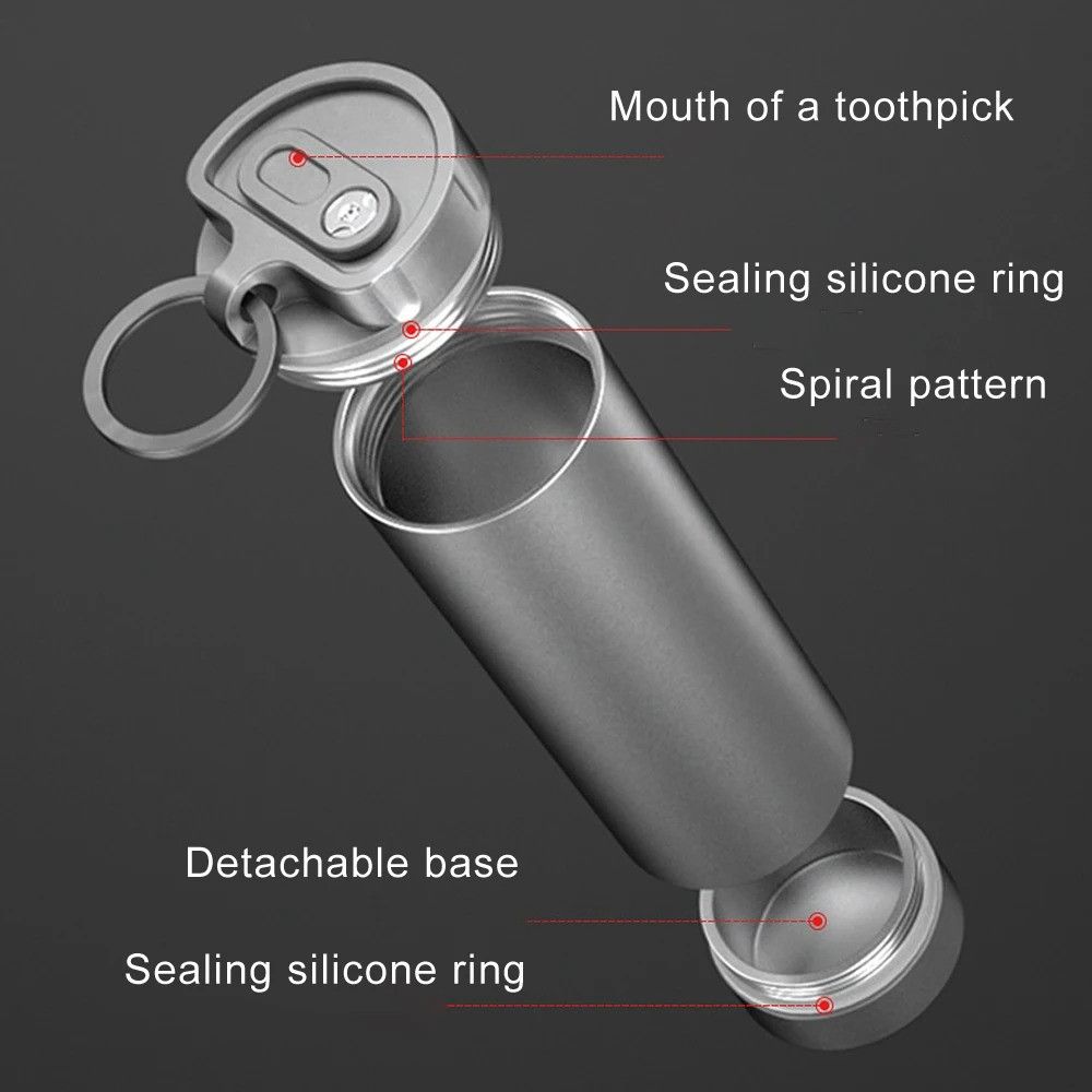 Other Titanium Multifunctional Toothpick Holder Bottle Storage Size ONE SIZE - 2 Thumbnail