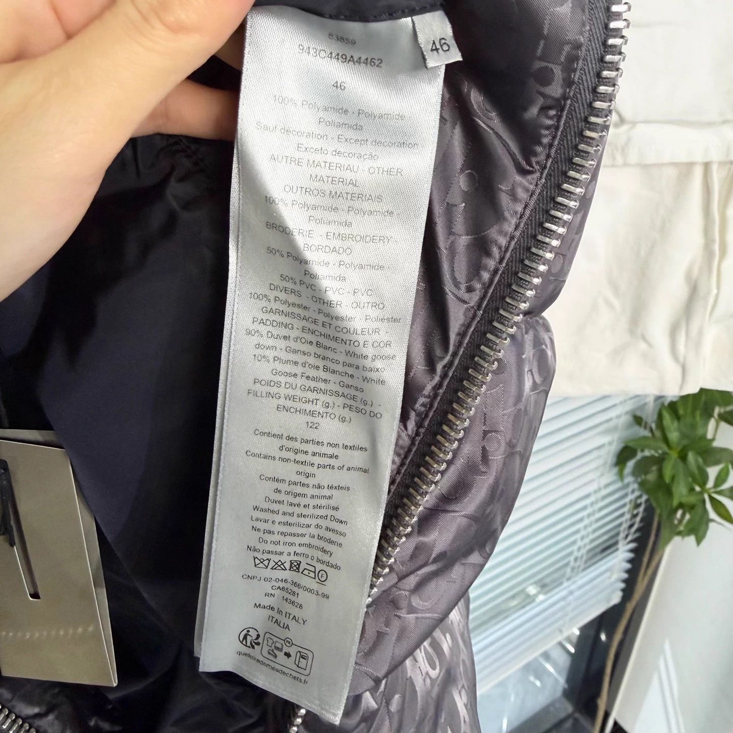 Dior DIOR down jacket, size 46, Oblique monogram print, Size S / US 4 / IT 40 - 7 Thumbnail