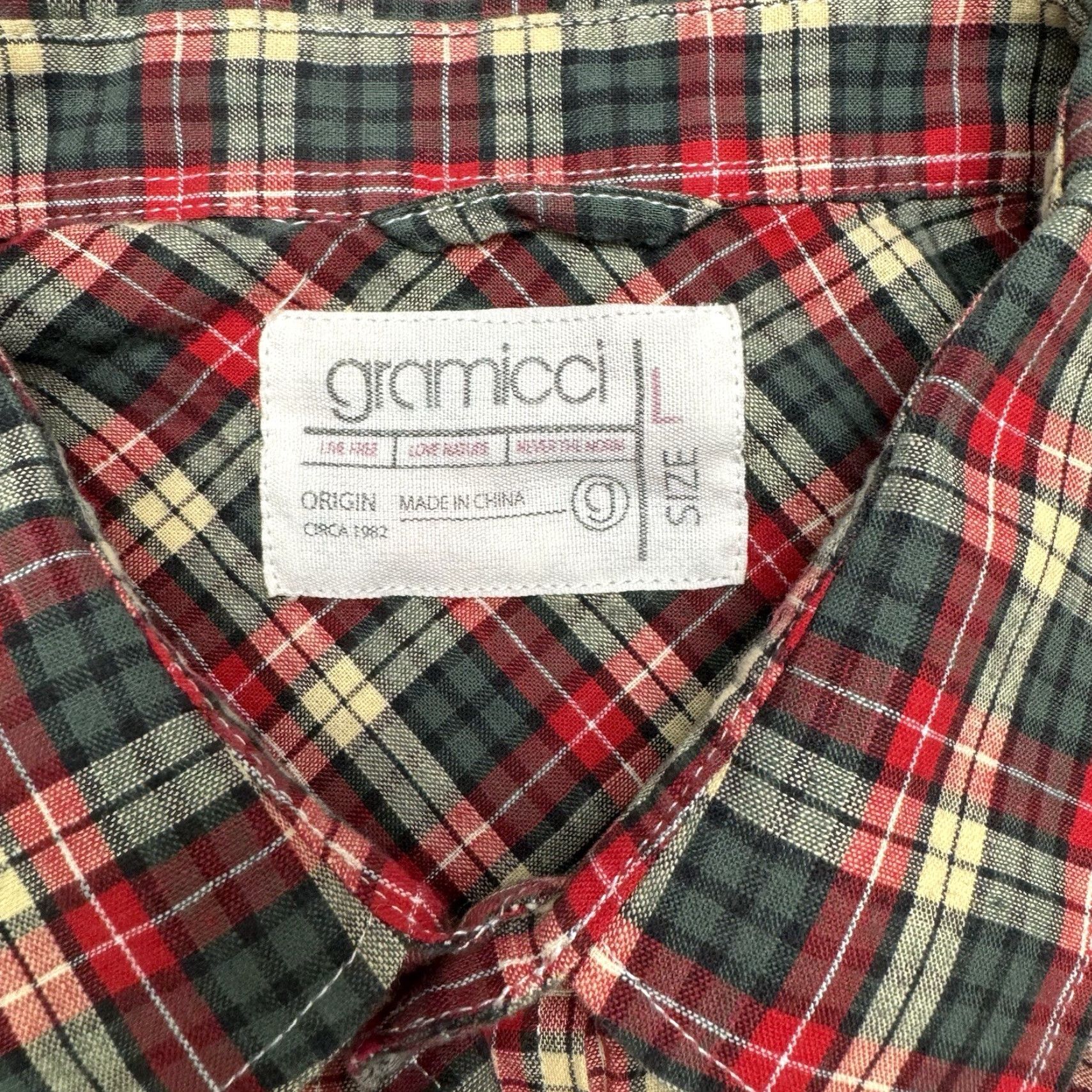 Joe Browns Gramicci Men's Button-Up Plaid Long Sleeve Lightweight Flannel Green L Size US L / EU 52-54 / 3 - 2 Thumbnail